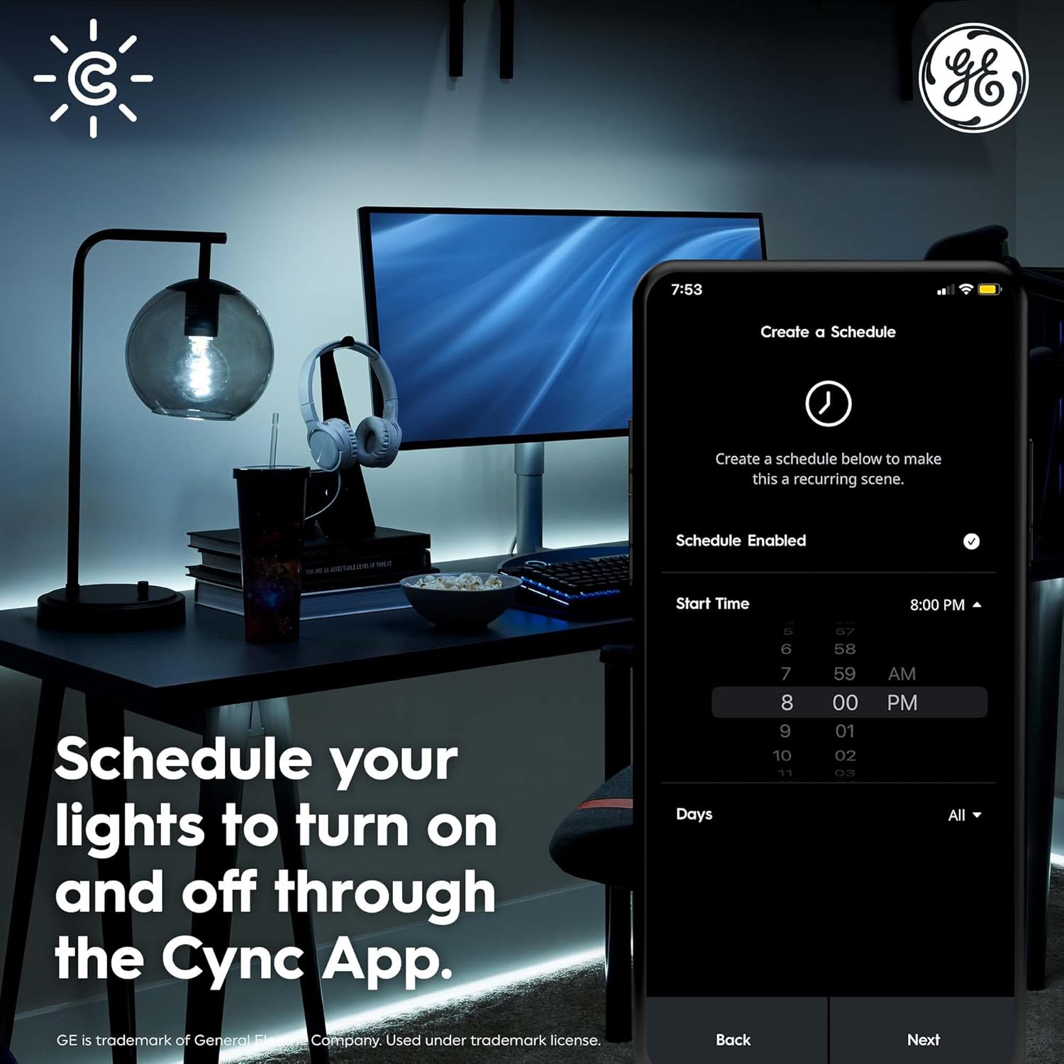 GE Cync Dynamic Effects Smart LED Light Strip with Music Sync, Color Changing WiFi Lights, Indoor Light Strip, Compatible with Alexa and Google Home, 32ft and Power Supply - Image 6