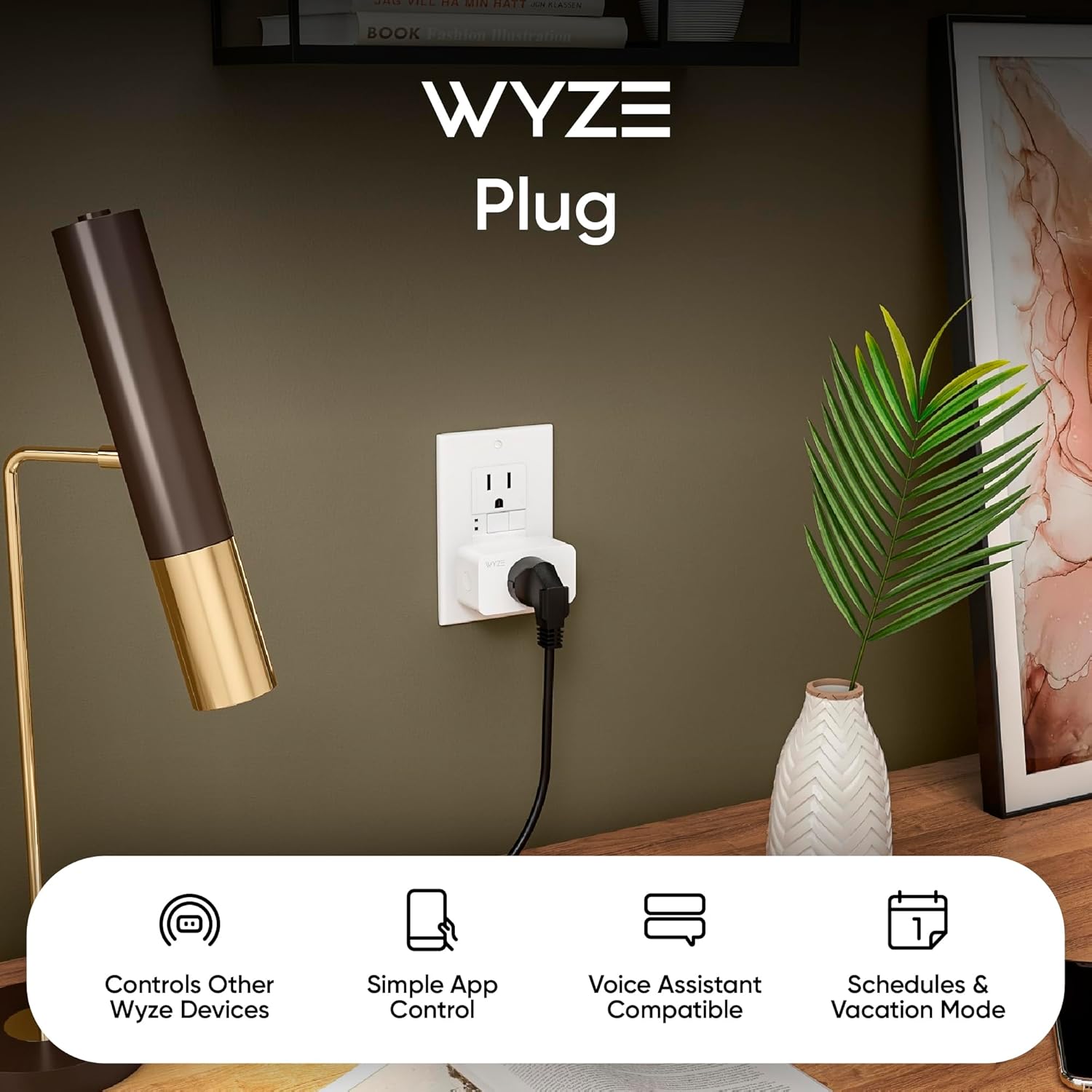 Wyze Plug, 2.4GHz WiFi Smart Plug, Works with Alexa, Google Assistant, IFTTT, No Hub Required, Two-Pack, White - Image 2
