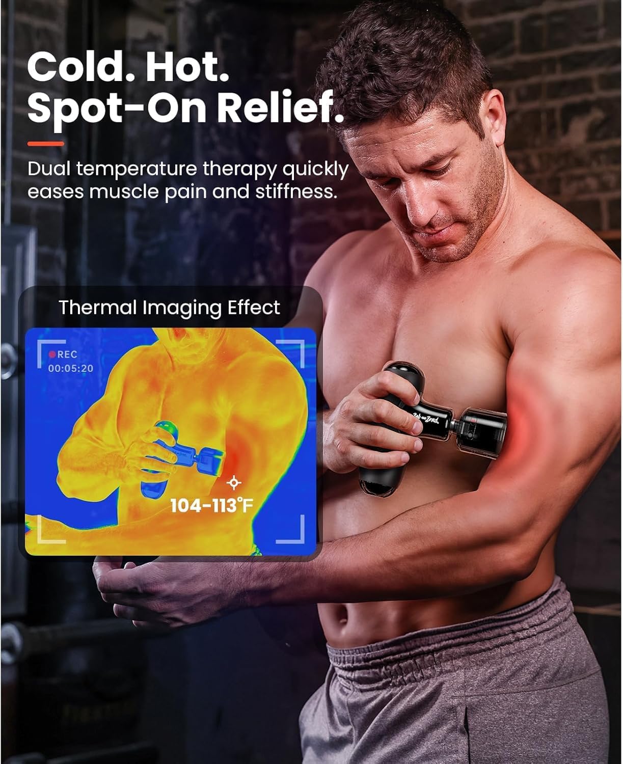 BOB AND BRAD Q2 Pro Mini Massage Gun with Heat and Cold, Pocket-Sized Deep Tissue Massager, HSA Portable Percussion Muscle Massager Gun, Ultra Small & Quiet Muscle Massager, FSA Eligible - Image 3