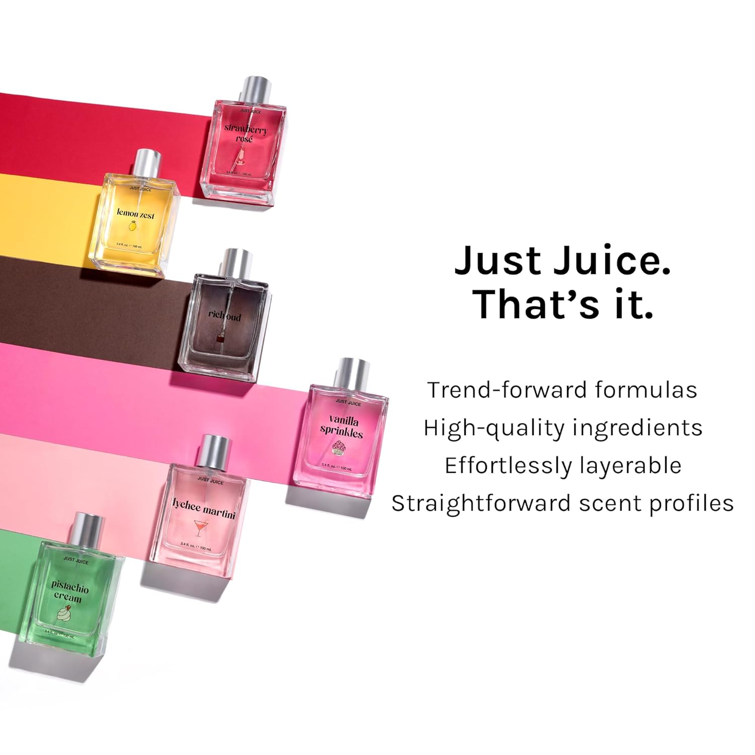 Just Juice Discovery Set - Mini Perfumes for Women and Men - Fruity, Floral, Gourmand Men's and Women's Fragrances - Travel Perfume Set - 6 pc - Image 7