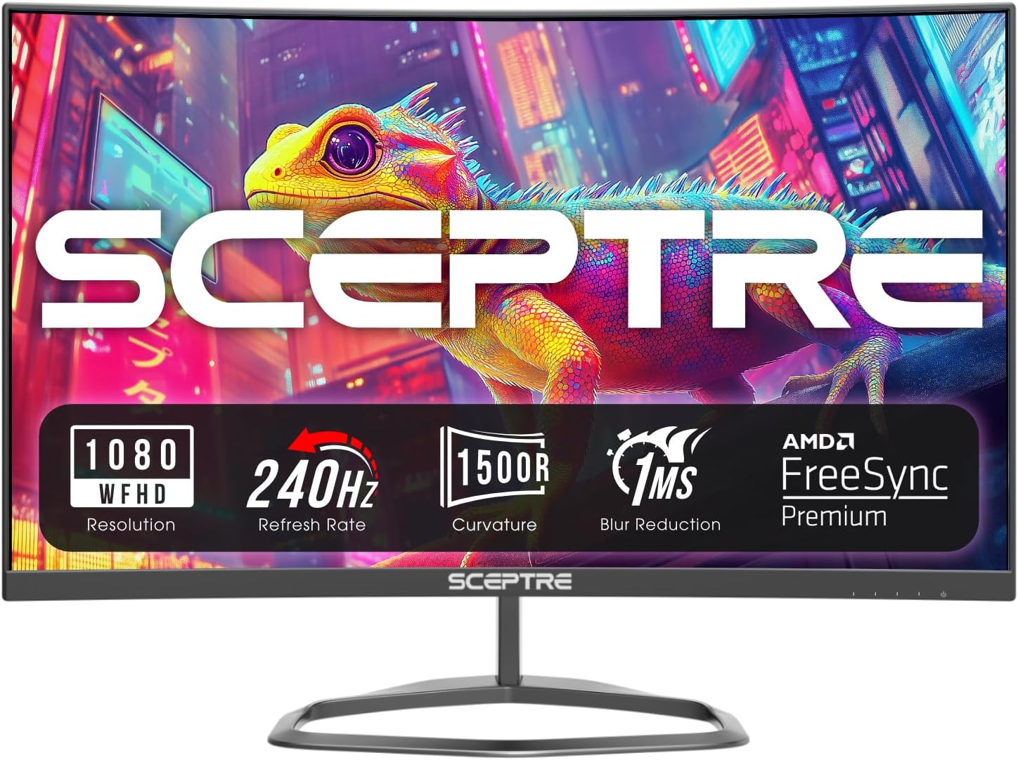 New! Sceptre Curved 24.5-inch Gaming Monitor up to 240Hz 1080p R1500 1ms DisplayPort x2 HDMI x2 Eye Care Build-in Speakers, Machine Black 2026 (C255B-FWT240 Series) - Image 3