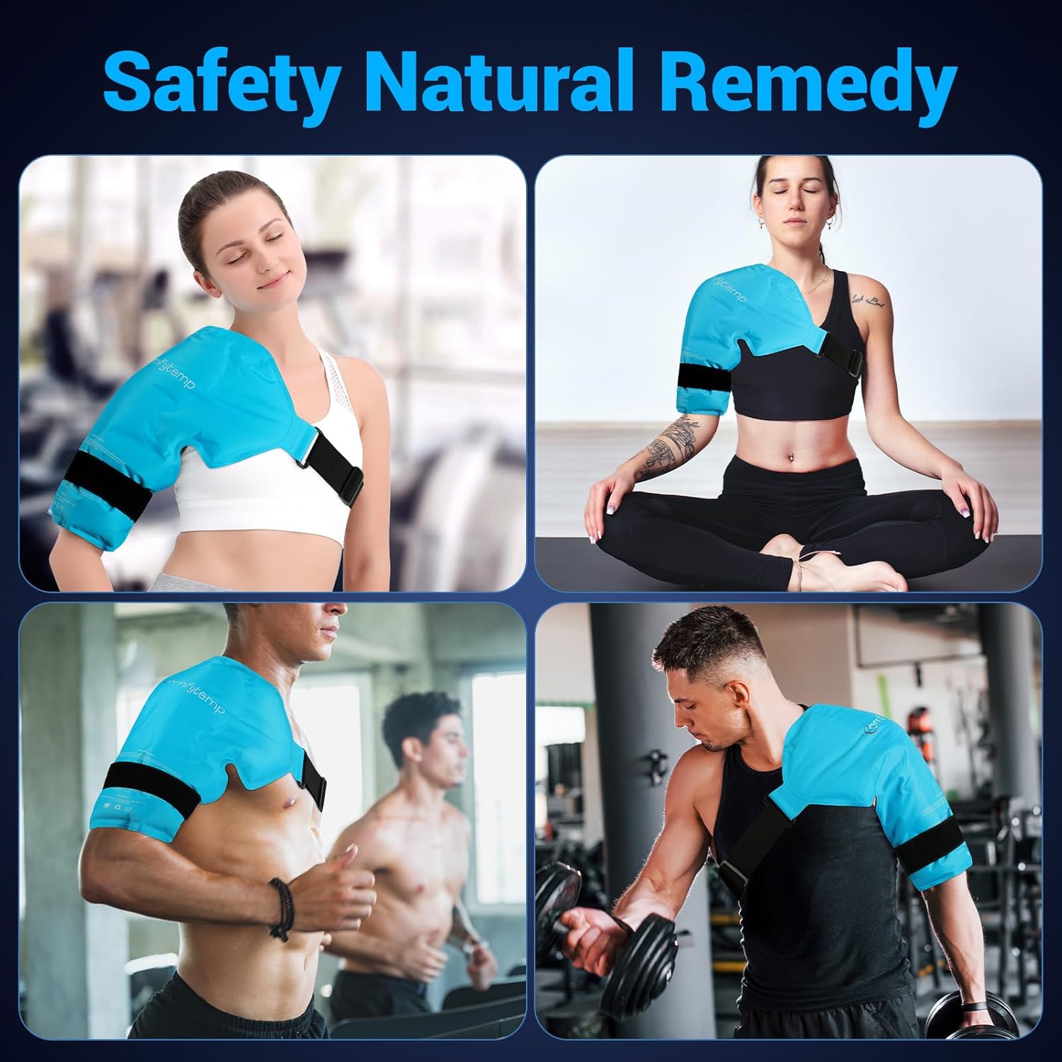 Comfytemp Shoulder Ice Pack Rotator Cuff Cold Therapy Wrap, FSA Eligible HSA, Gel Packs for Injuries Reusable Hot Cold Compress Shoulder Brace for Pain Relief, Men Women Recovery Item (Large/X-Large) - Image 8