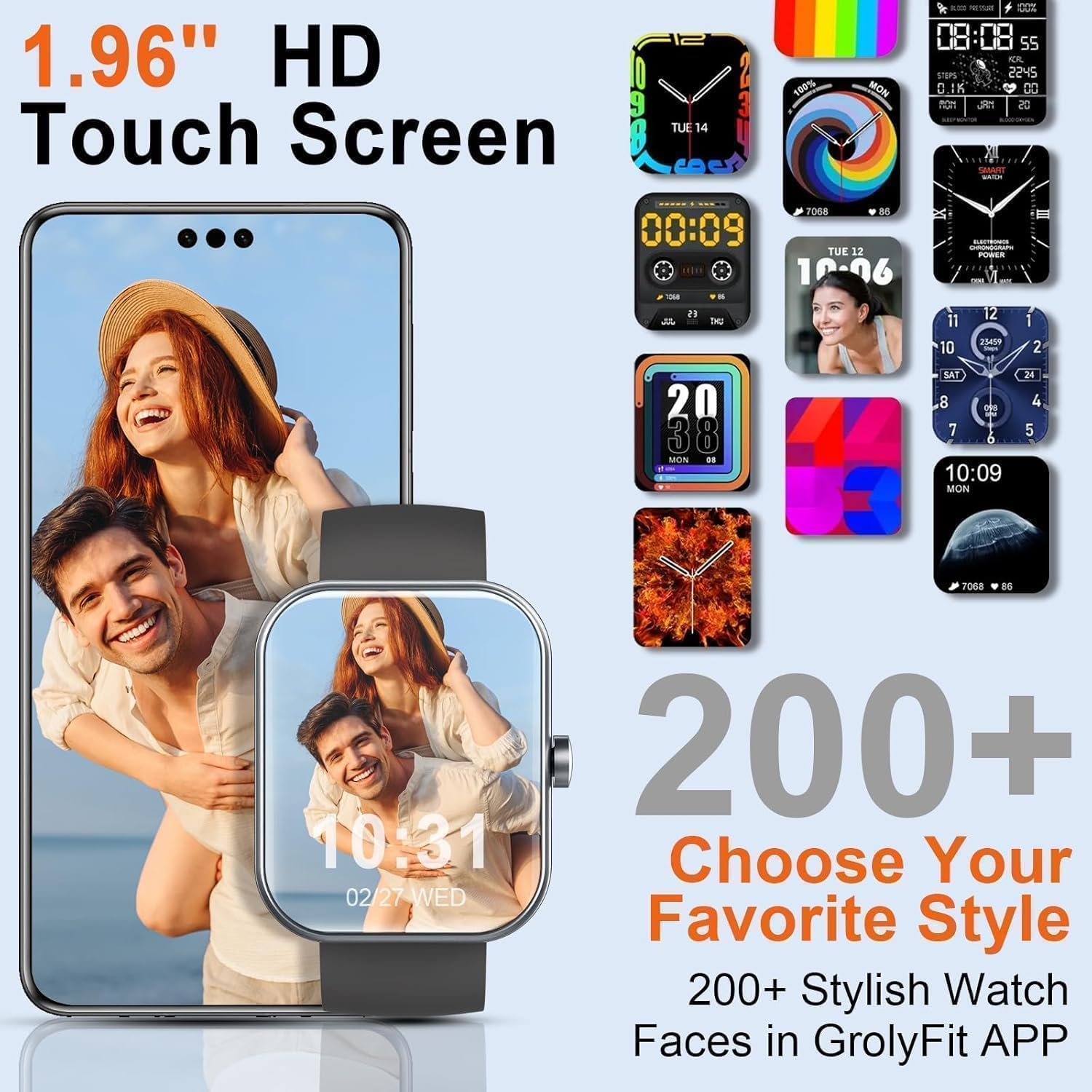 Smart Watch for Men Women(Answer/Make Calls), 2026 New 1.85" HD Smartwatch, Fitness Tracker with 110+ Sport Modes, IP68 Waterproof, Heart Rate/Sleep/Step Monitor, Activity Tracker for Android iOS - Image 2