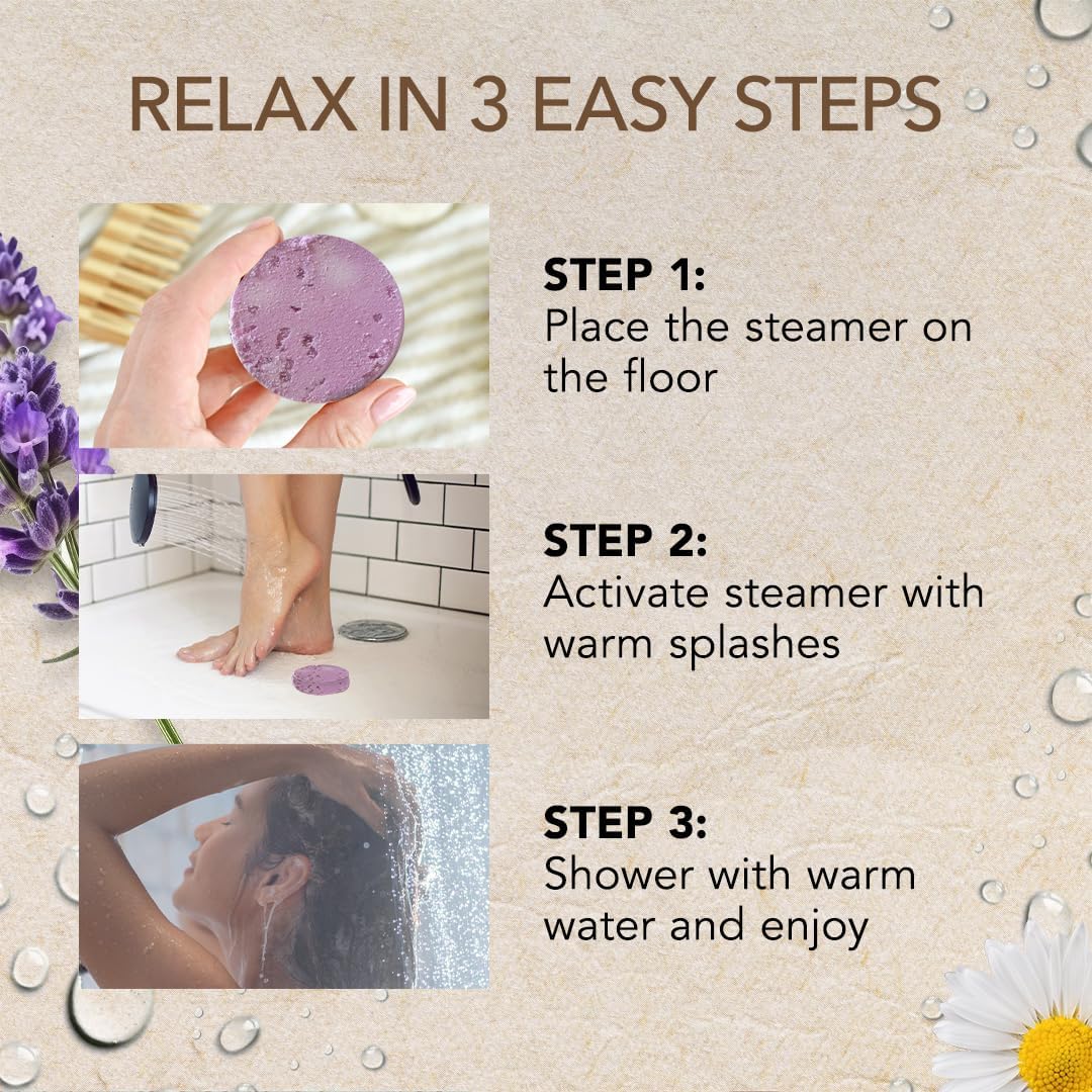 Shower Steamers Aromatherapy - Birthday Gifts for Women and Men - Shower Bombs Aromatherapy, Spa Day Essentials, Relaxation Spa Gifts - Self Care Stocking Stuffers (Lavender 8 Count) - Image 6