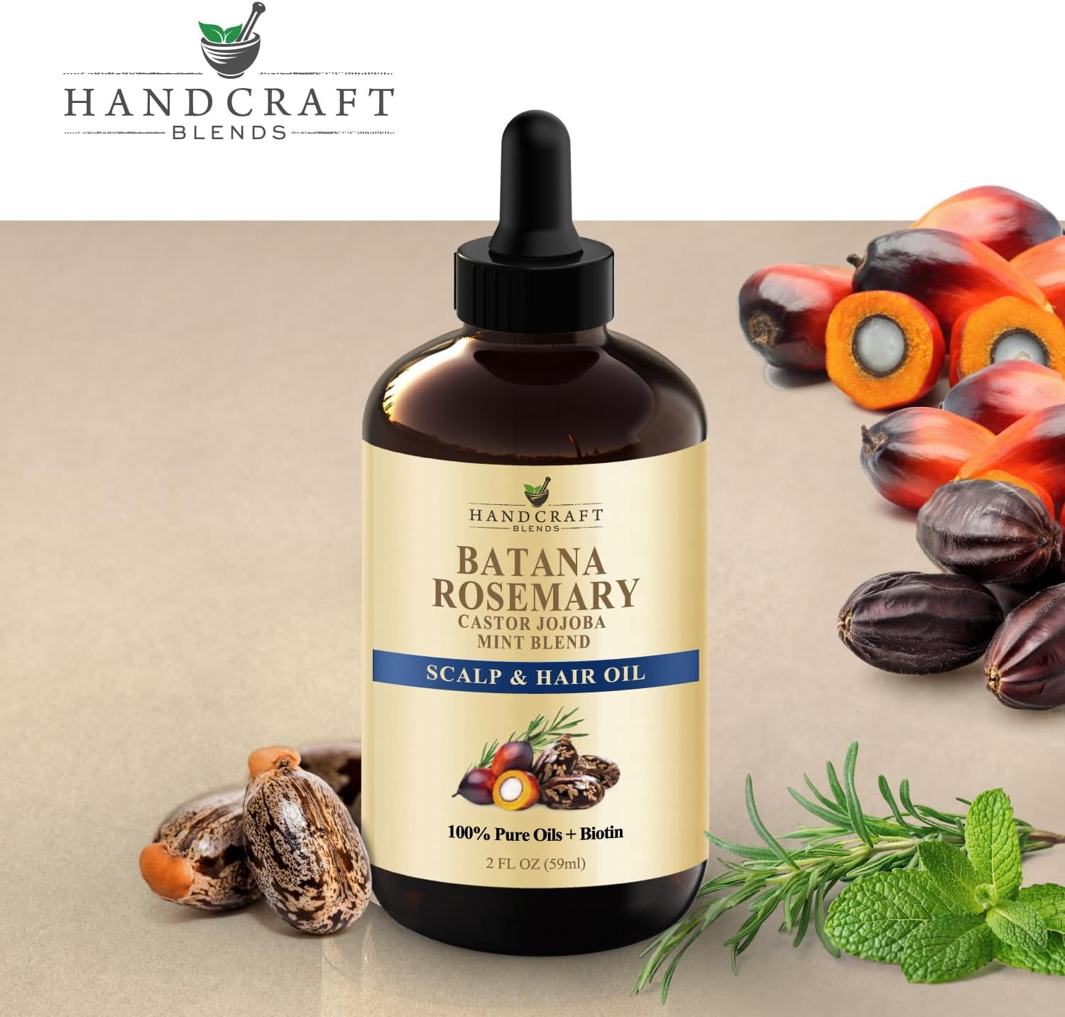 Batana & Rosemary Hair Oil – 2 Fl Oz – Scalp Treatment & Strengthening for Thinning, Dry Scalp, Split Ends – Natural Hair Oil for Women & Men – Intensive Repair & Nourishing Formula - Image 4