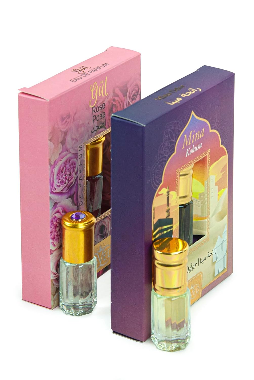 ihvan online, Personal Fragrance, Prayer Rug Fragrance, Islamic Perfume Oil Rollerball for Men & Women, Alcohol Free Sacred Scents for Worship, Pack of 2-6mL / 0.20 Fl Oz, Mina, Rose - Image 6