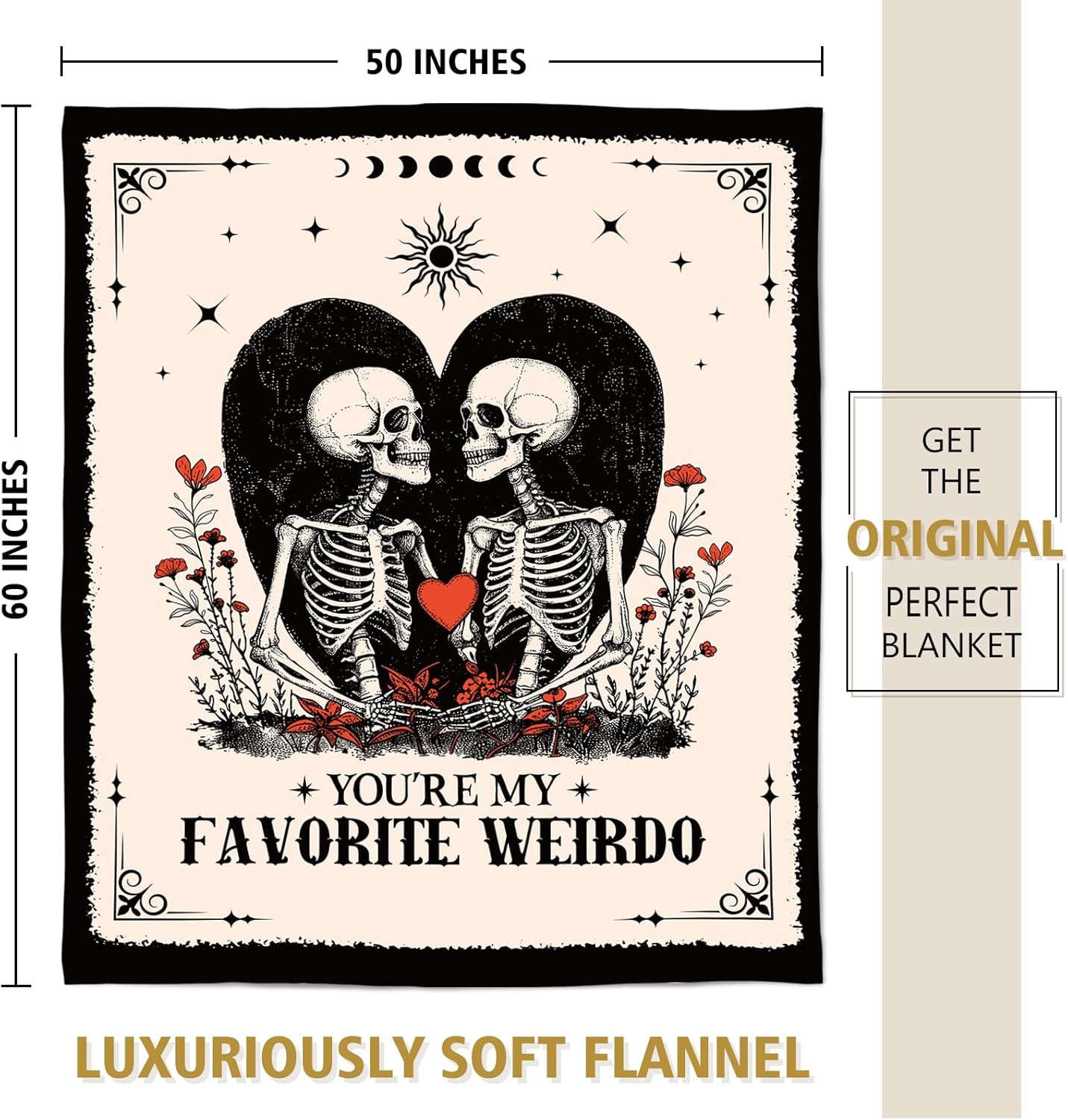 Gifts for Him Her, Anniversary Blanket for Women Men, Birthday Gifts for Boyfriend Girlfriend, I Love You Gift, Engagement, Wedding Gift for Wife, Husband, Couple, 60"X50" - Image 3