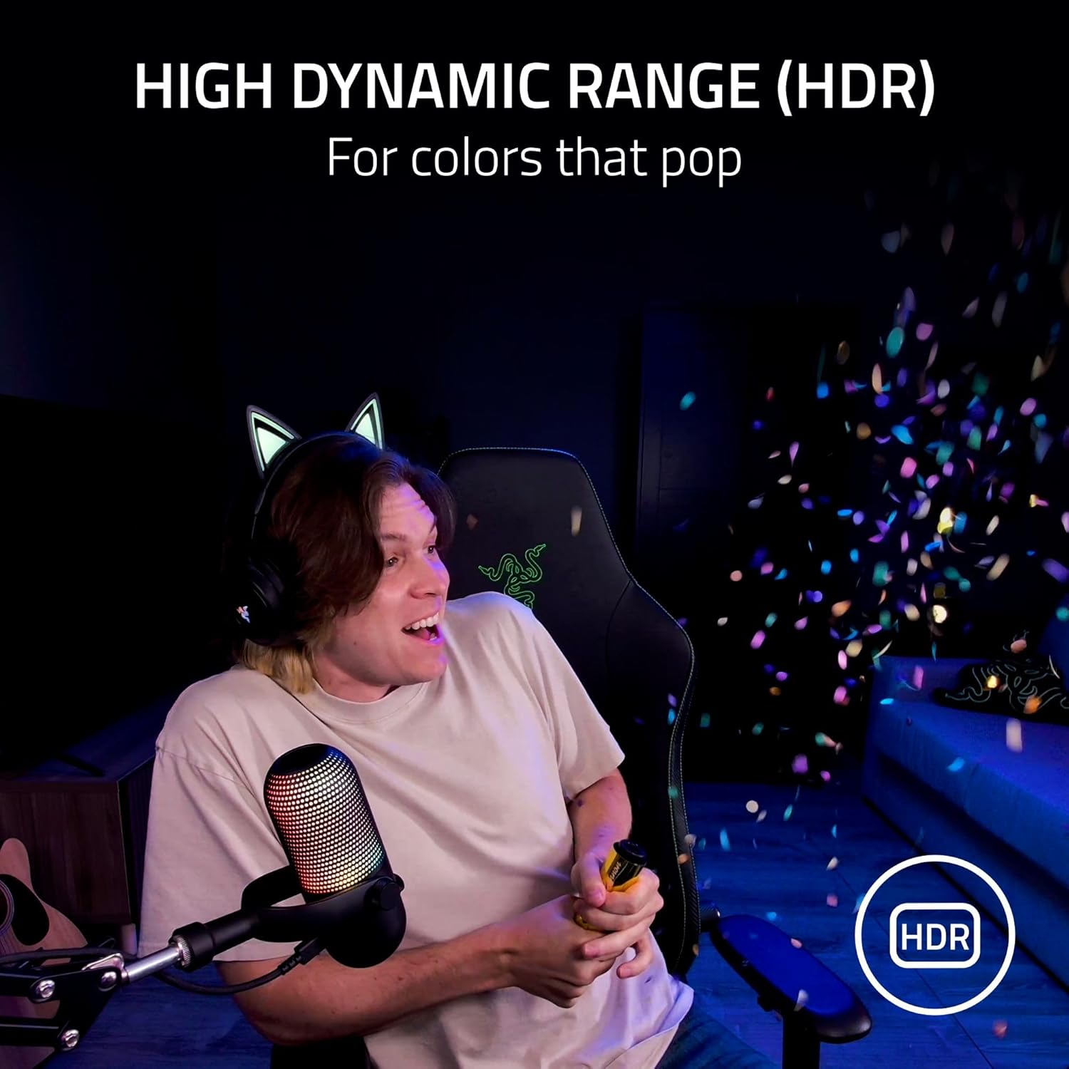 Razer Kiyo V2 Streaming Webcam: 4K 30 FPS, 1080p 60 FPS - AI Powered Auto-Framing - Built-in Microphone - Ultrawide Angle Lens - Privacy Cover - Works with OBS, Xsplit, Discord, Zoom, Teams - Black - Image 6