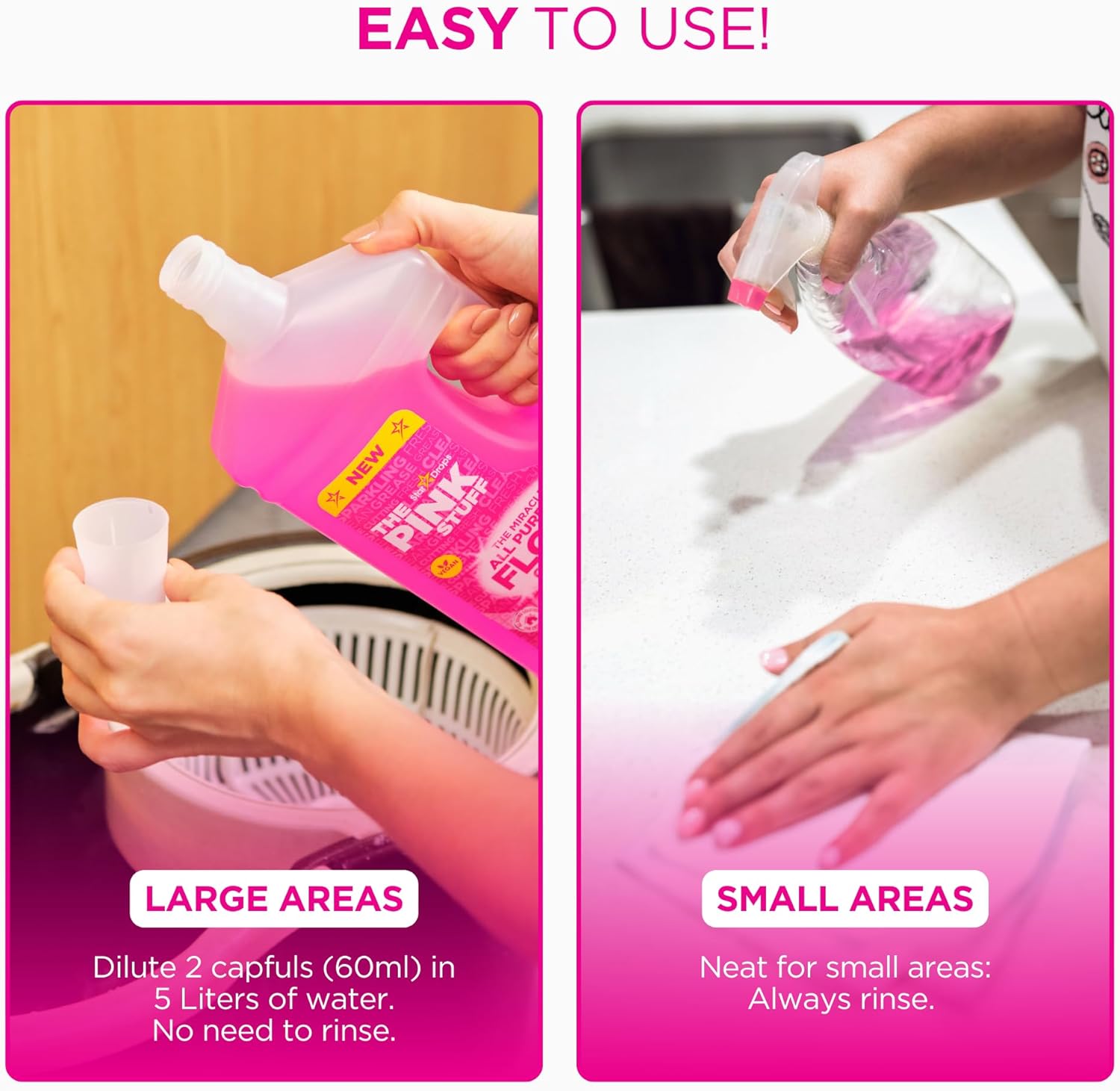 Stardrops - The Pink Stuff - The Miracle All Purpose Floor Cleaner 33.8fl oz - Image 6