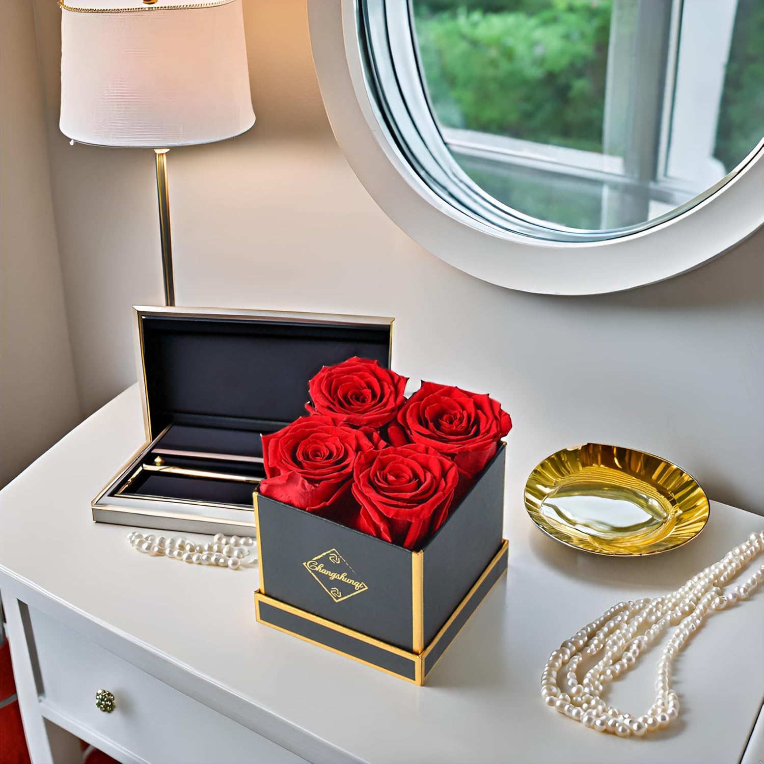 Changshunqi Forever Flowers, Preserved Roses in a Box, Eternal Rose Flowers for Delivery, Forever Preserved Roses Gifts for Her Women Wife Christmas Birthday Mothers Flower for Mom Womens Girlfriend - Image 5