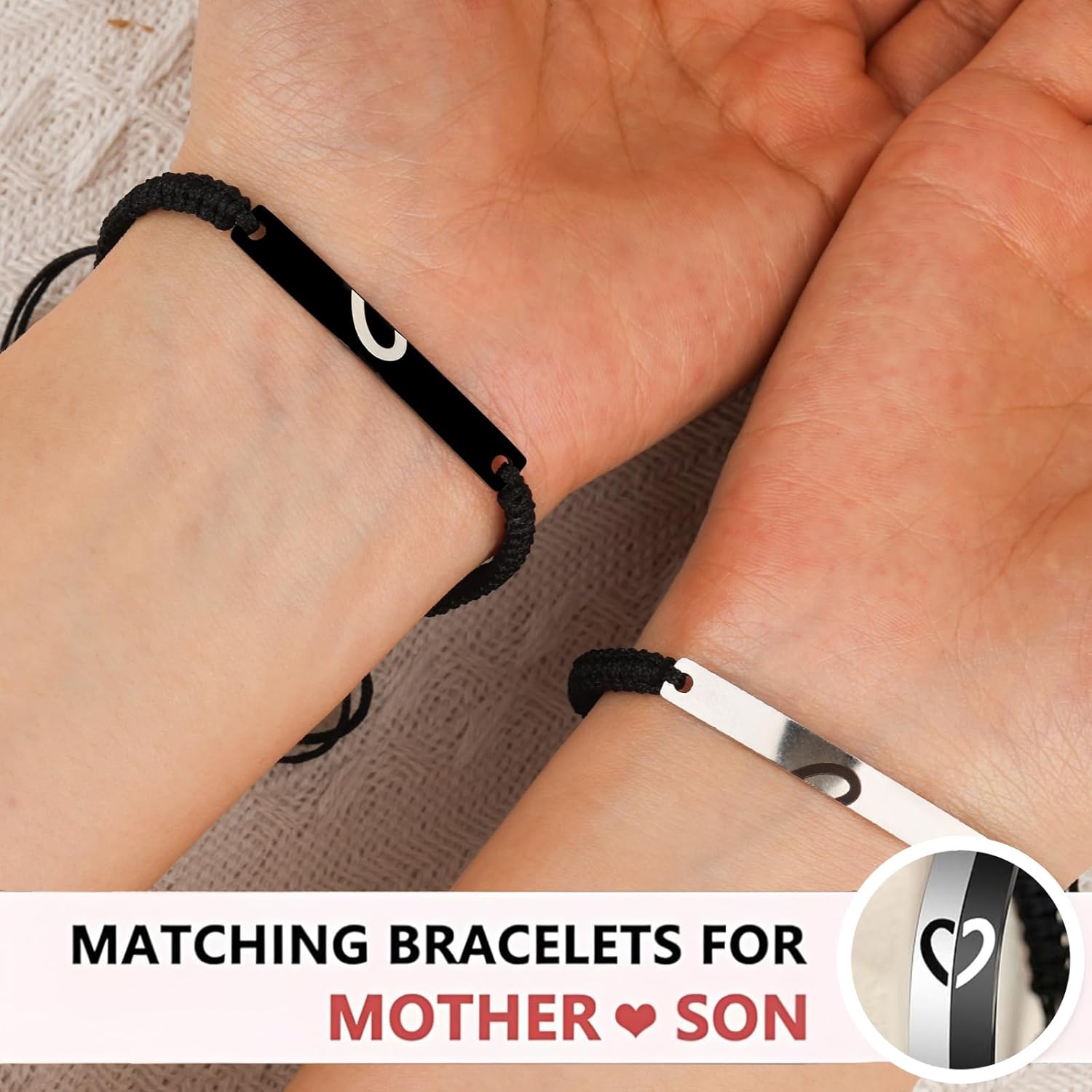 To My Son Bracelet Gifts from Mom Mother, Christmas Stocking Stuffers Birthday Valentine's Day Mother’s Day Gifts for Mom Adult Son Teens Teen Teenage Boys Kids 8 9 10 11 12 13 14 15 16 Year Old - Image 3
