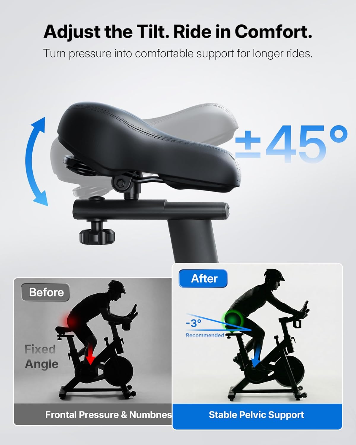 MERACH Exercise Bike, Brake Pad Stationary Bike with Exclusive App, Low Noise Indoor Cycling Bike with 300lbs Weight Capacity, Tablet Mount and Fitness Courses for Weight Loss - Image 8
