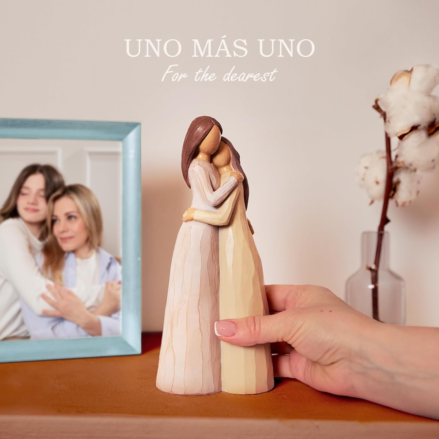 UNO MAS UNO Gift for Mom from Daughter – Personalized Sculpted Hand-Painted Figurine for Mother’s Day, Wedding, Birthday, Christmas & Valentine’s Day - Image 8