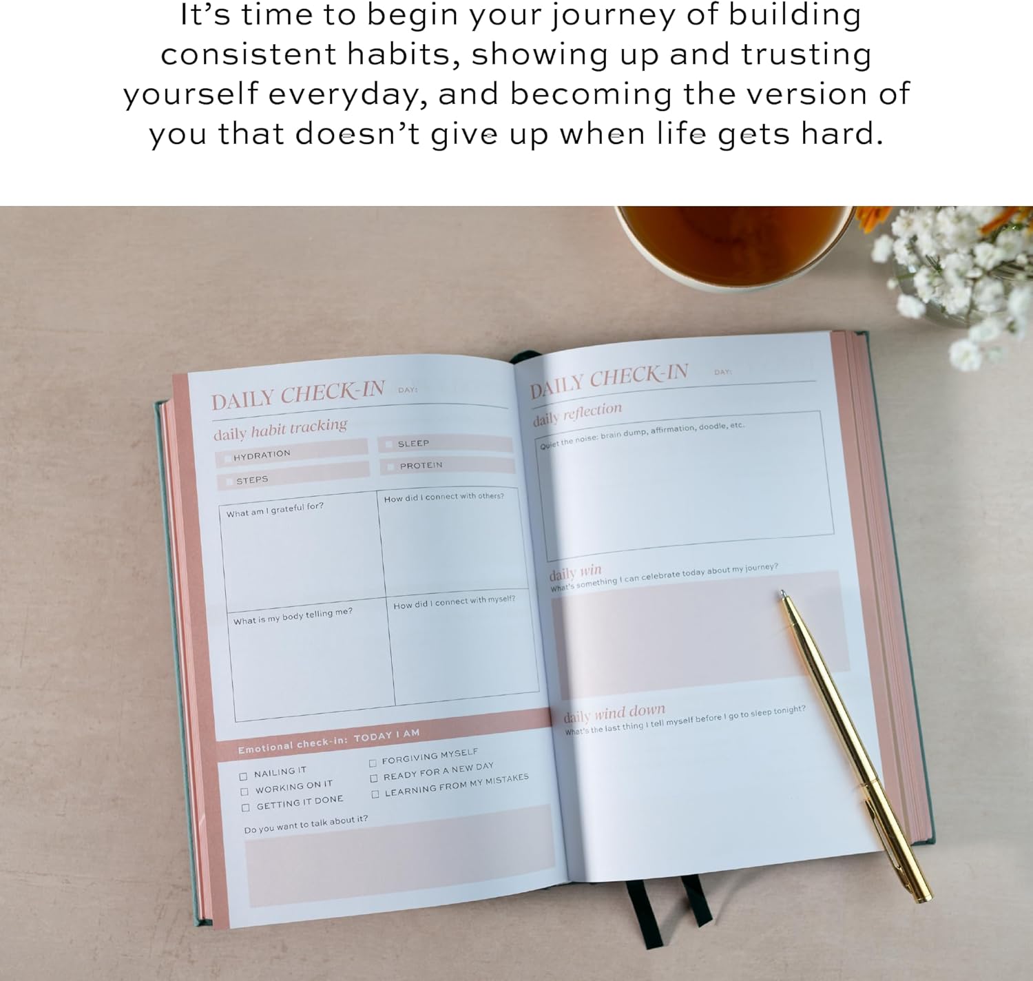 Paper & Progress Wellness Journal – 12-Week Fitness & Self Care Journal for Women | Daily Habit Tracker, Meal Planner, Workout Log, Weekly Reflections & Mindset Coaching Prompts - Image 7