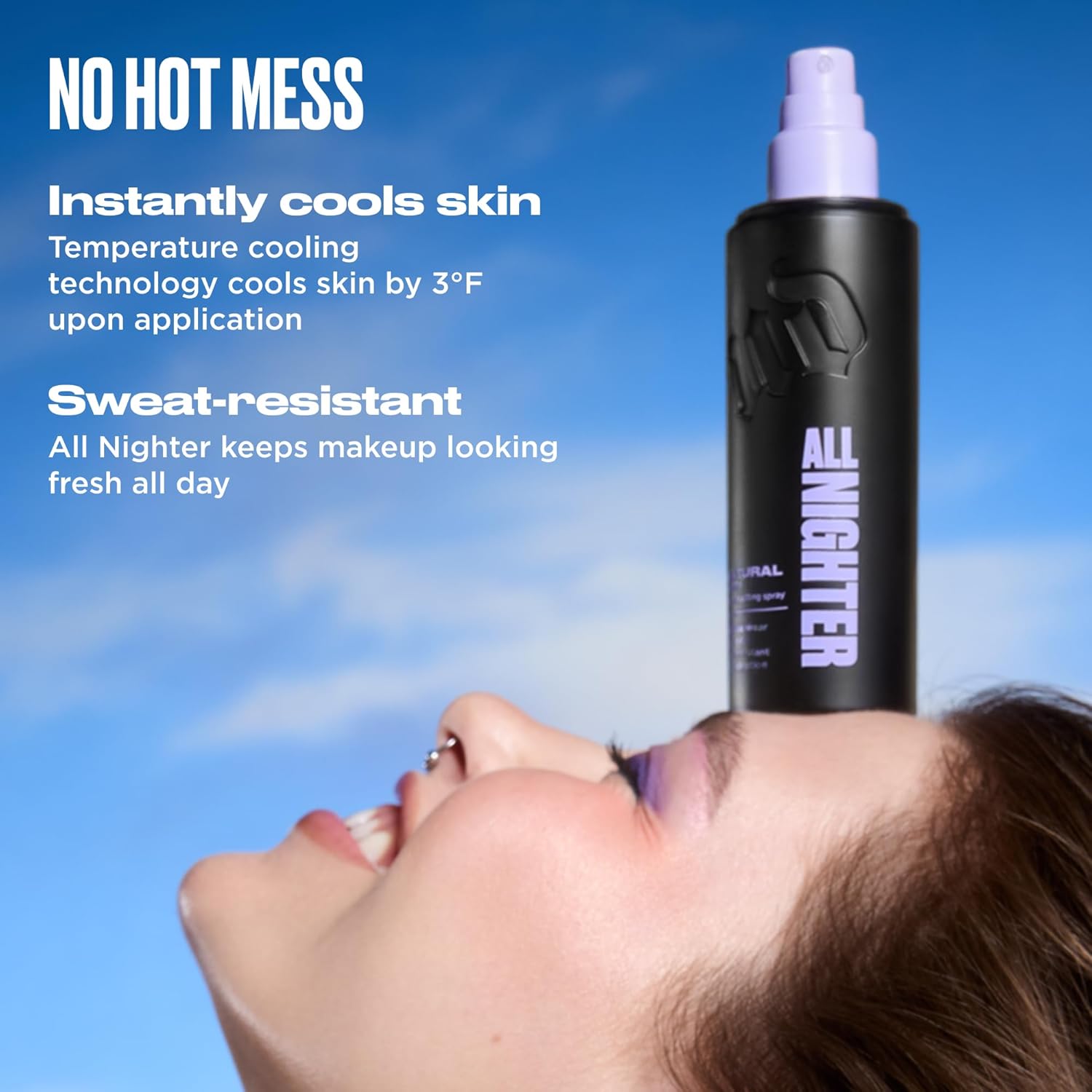 Urban Decay All Nighter Waterproof Makeup Setting Spray - Up to 24HR Wear, Natural Finish, Ultra-Fine Facial Mist, Transfer-Resistant, Foundation Face Primer, Hydrating, For All Skin Types - Image 9