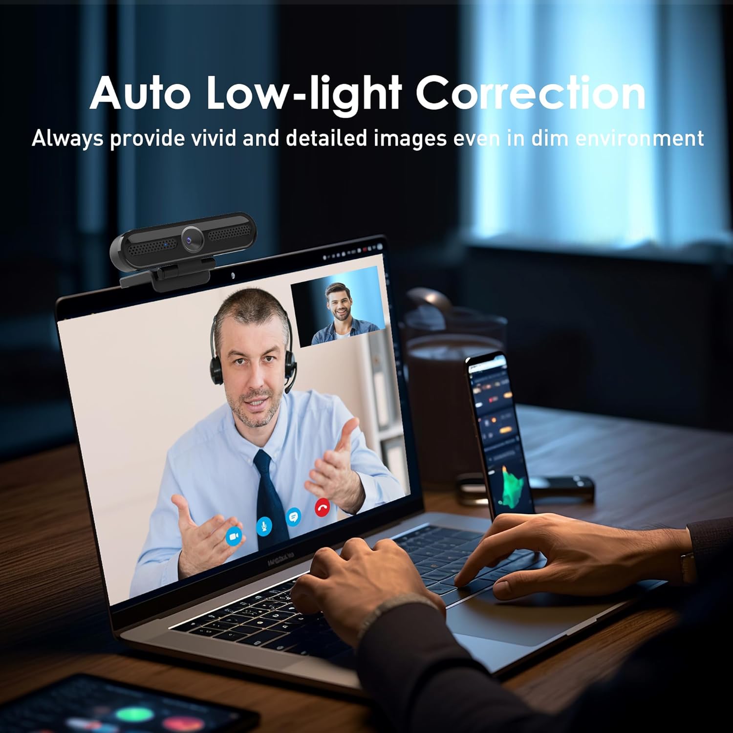 saylas 2K Webcam with Microphone, 78°FOV FHD PC Camera with 2K/30fps, 1080P/60fps, Privacy Cover, Plug & Play USB Web Cam, Autofocus, External Webcam for PC, Computer Web Camera for Laptop, Mac, Zoom - Image 5