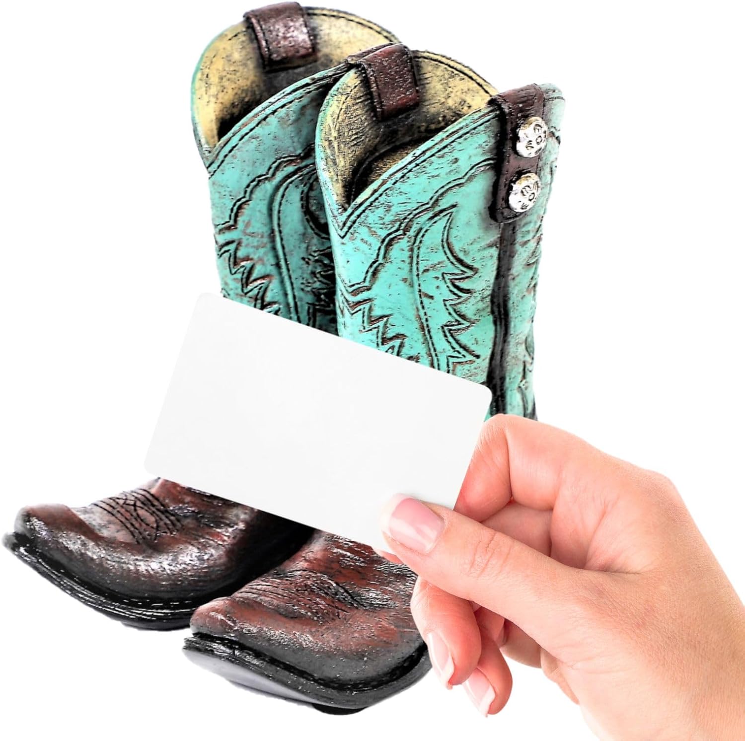 Cell Phone Stand in rustic western style cowboy boots design - phone or other electronic device holder, dock, stand (Great stocking stuffer Idea) - Image 4