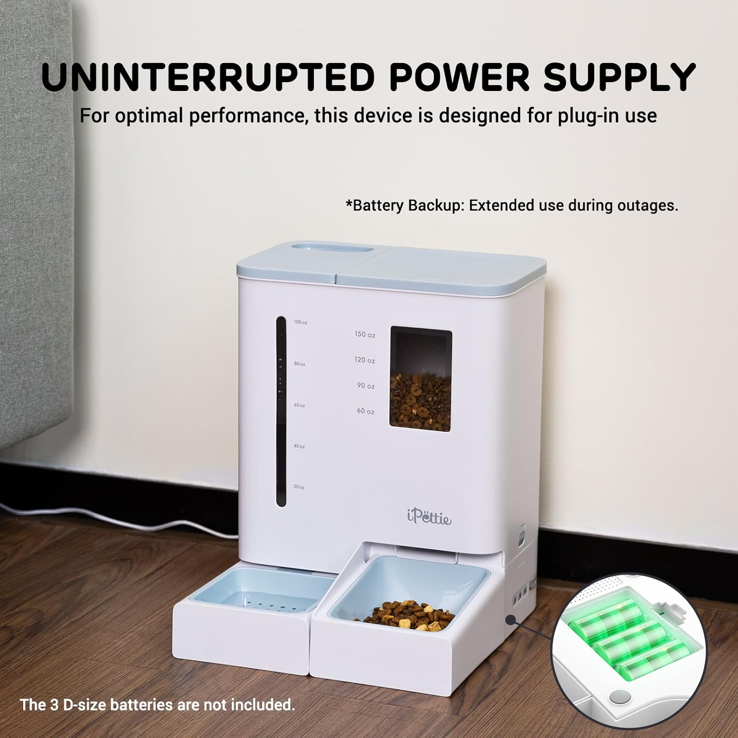 iPettie FW54 5G/2.4GHz WiFi Automatic Feeder and Waterer 2-in-1 Set for Pets, 300 oz Large Capacity for 2 Weeks, Perfect for Working Parents - Image 5