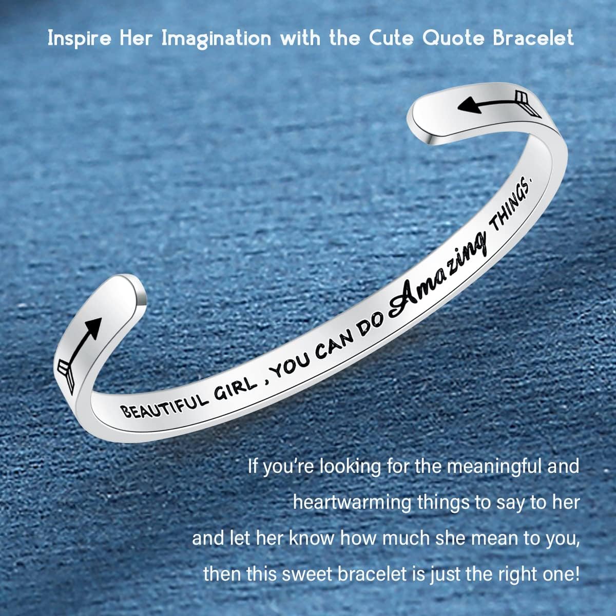 SAM & LORI Personal Bracelets for Teens/Women-Inspirational Jewelry Gifts (Various Designs) for Daughter/Sister/Mom/Friends-Adjustable Bracelet in a Pretty Gift Box - Image 3