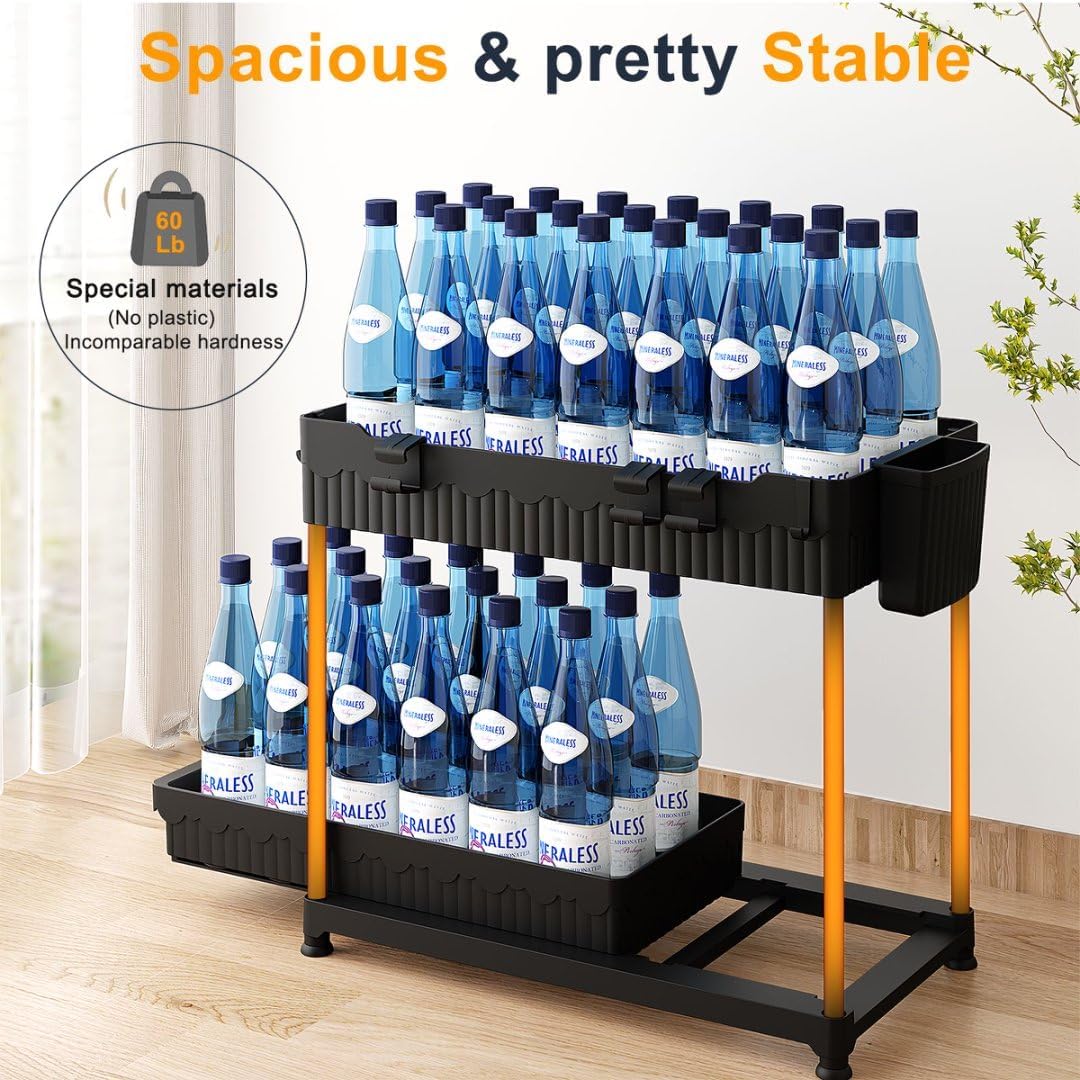 Sevenblue 3 Pack Under Sink Organizers,2-Tier Multi-Use Kitchen and Bathroom Organizers and Storage with Sliding Drawers,Bathroom Cabinet Organizer (Black,12.8 Inch) - Image 5