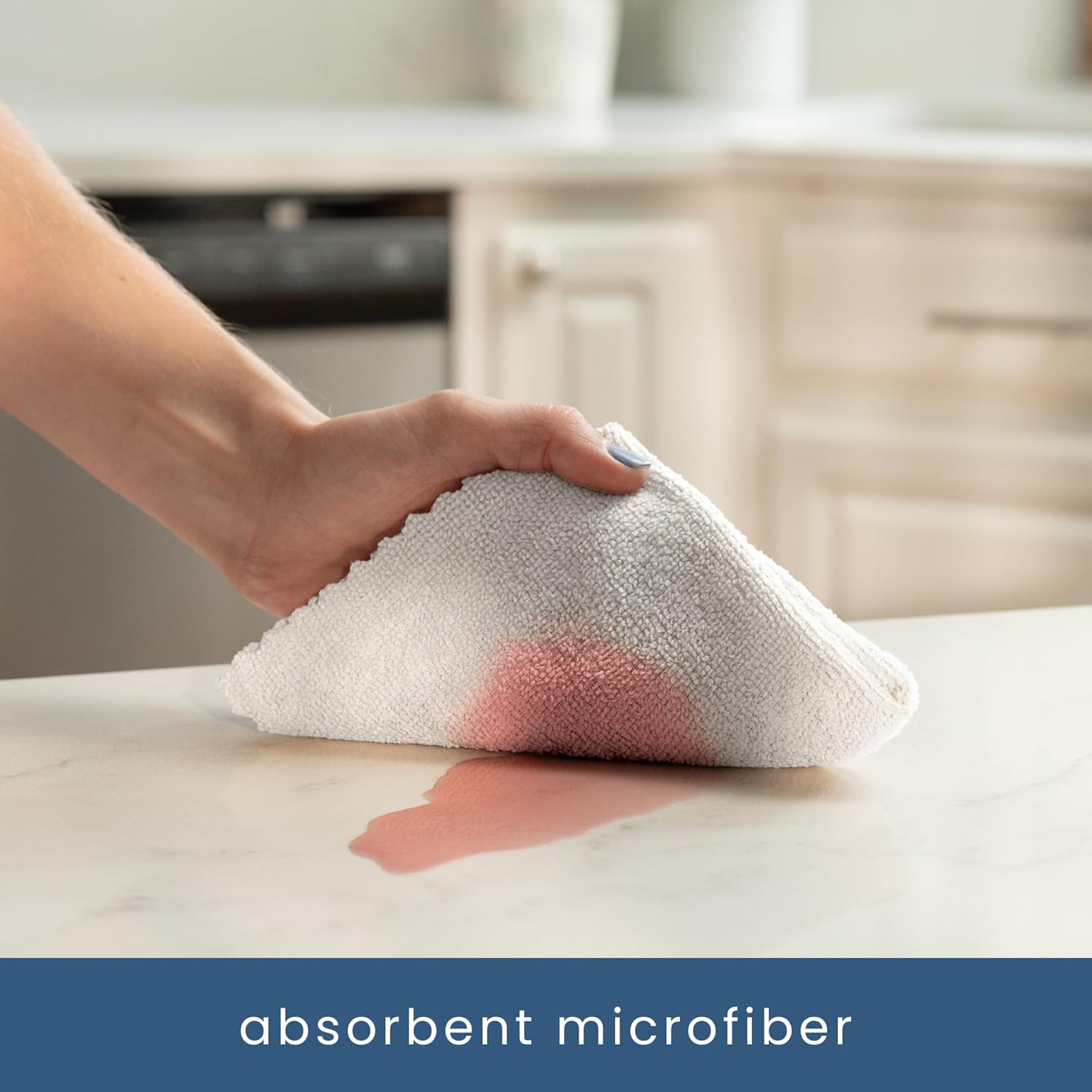 S&T INC. 50 Pack Microfiber Cleaning Cloth with Box, Bulk Towels for Home, Reusable Microfiber Towels for Cars, Cleaning Rags, White, 190gsm, 11.8 Inches x 11.8 Inches, 50 Count - Image 2