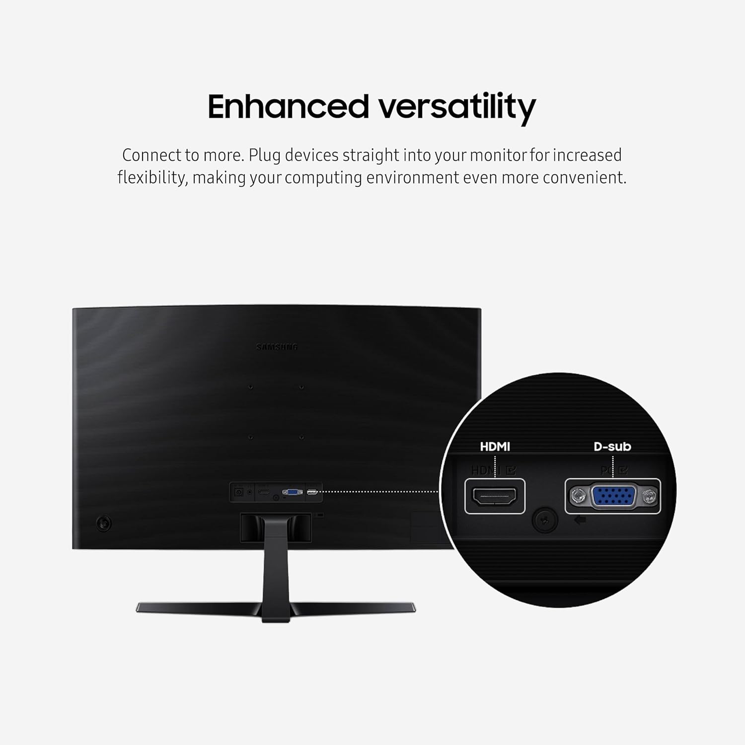 Samsung 24" Essential S3 (S36GD) Series FHD 1800R Curved Computer Monitor, 100Hz, Game Mode, Advanced Eye Comfort, HDMI and D-sub Ports, LS24D366GANXZA - Image 7