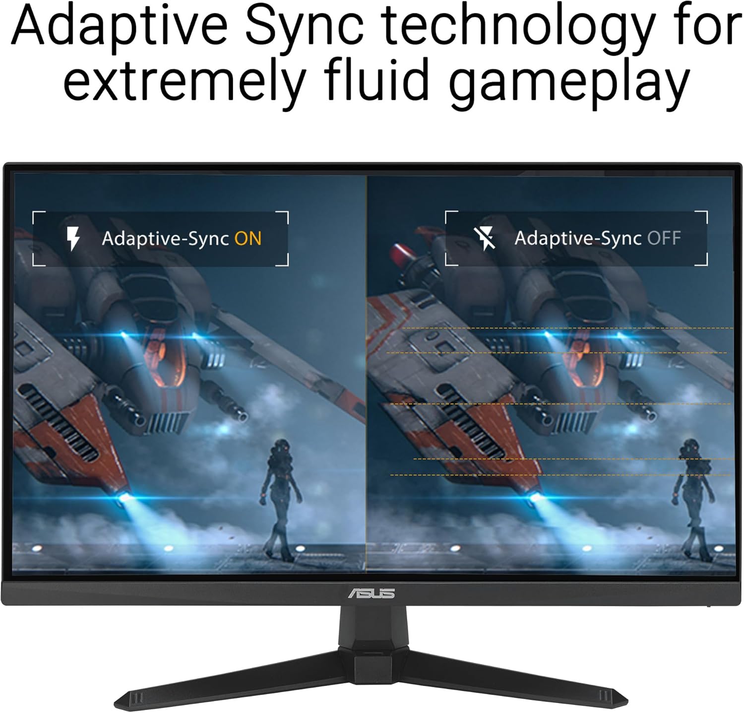 ASUS TUF Gaming 24” (23.8” viewable) 1080P Monitor (VG249QE5A) - FHD, 144Hz Overclock to 146Hz, IPS, Extreme Low Motion Blur Sync, 1ms, Speakers, Variable Overdrive, DisplayWidget Center, 3yr Warranty - Image 3