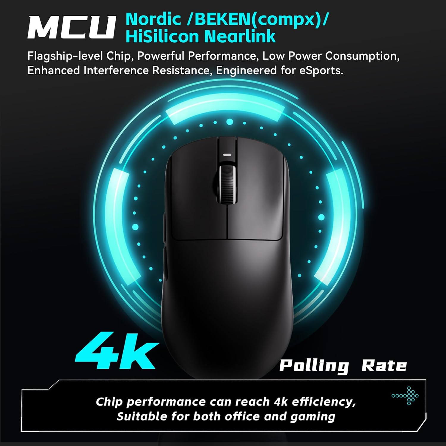 ATK VXE Dragonfly R1 SE+ Wireless Gaming Mouse, 55g Lightweight, PAW3395 SE Sensor, Adjustable DPI, 2k Polling, 70 Hr Battery Life, Tri-Mode 2.4G/Bluetooth/Wired - Image 3