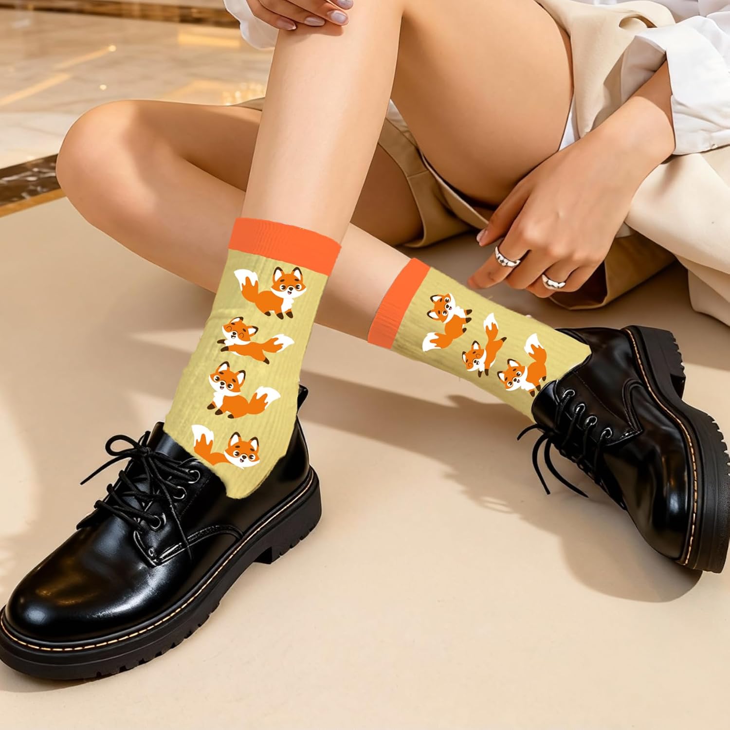 Inspirational Gifts - Animal Print Gifts for Women,Motivational Animal Lover Gift for Boys Girls Women Men Socks - Image 2