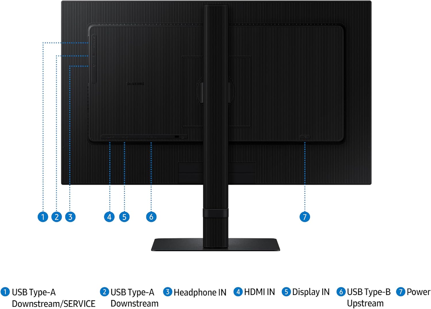 SAMSUNG 24" ViewFinity S6 (S60D) Series QHD High Resolution Computer Monitor, 100Hz, HDR10, Multiple Ports w/ HDMI, DisplayPort, USB-A, Easy Setup, Height Adjustable Stand, LS24D606EANXZA, 2024 - Image 8
