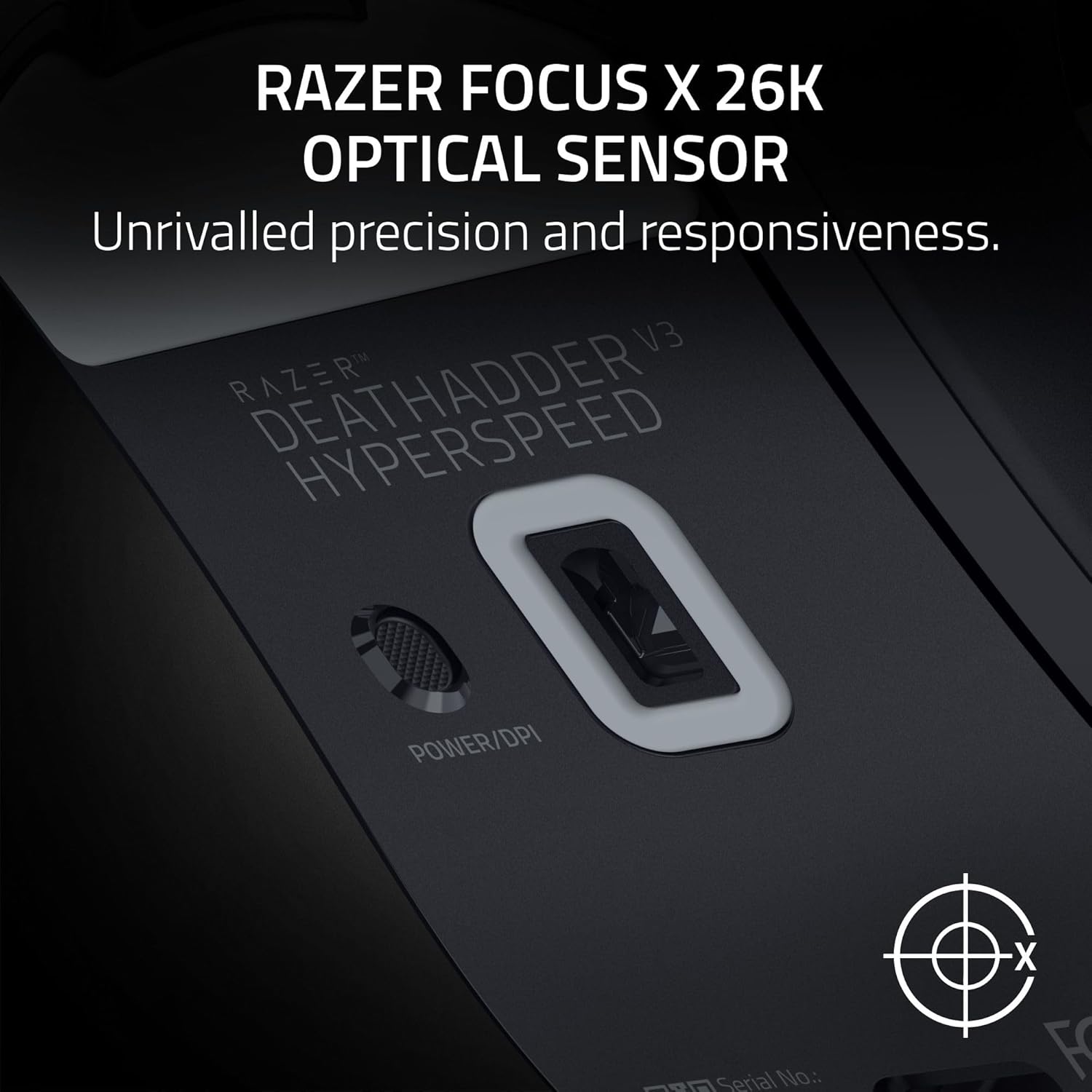 Razer DeathAdder V3 HyperSpeed Wireless Gaming Mouse: 55g Lightweight - USB C Charging - Up to 100 Hr Battery - Advanced 26K Optical Sensor - Gen-3 Optical Switches - 8 Programmable Controls - Black - Image 7