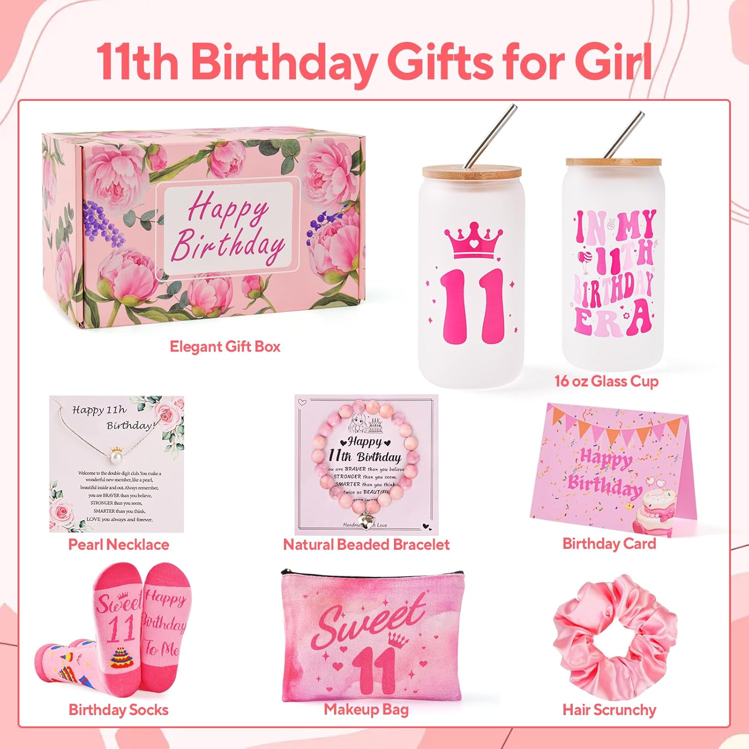 11th Birthday Gifts for Girls- Thoughtful Present Set for Daughters, Sisters & Nieces,Unique 11 Year Old Girl Gifts,Trendy Teen Girl Presents with Party Decorations (11th Birthday Gifts) - Image 7