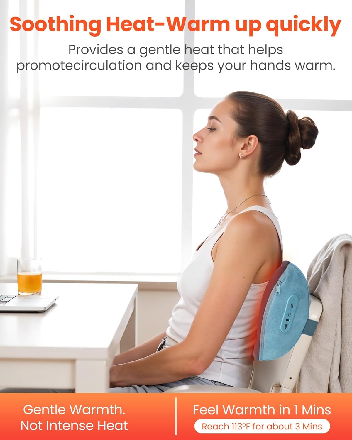 COMFIER Shiatsu Neck and Back Massager with Heat, Neck Massager Pillow with 3D Kneading Deep Tissue, Cordless & Portable, Soothes Muscle Tension at Home, Office, Travel,Mothers Day Gifts for Women - Image 4