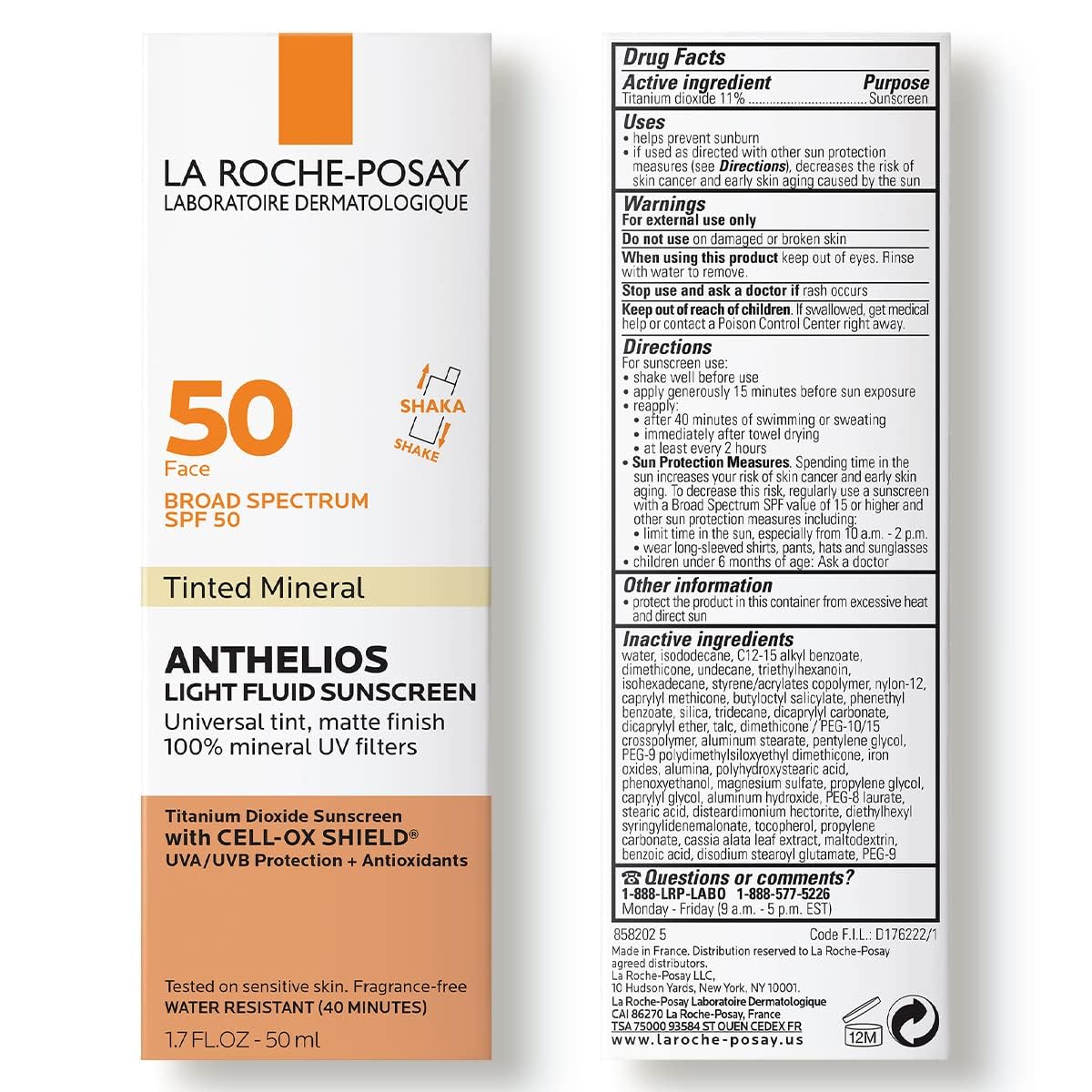 La Roche-Posay Anthelios Sunscreen SPF 40, Ultra-Light Fluid Broad Spectrum SPF 40, Face Sunscreen with Titanium Dioxide Mineral, Lightweight & Fast-Absorbing, Oil-Free, Matte Finish - Image 3