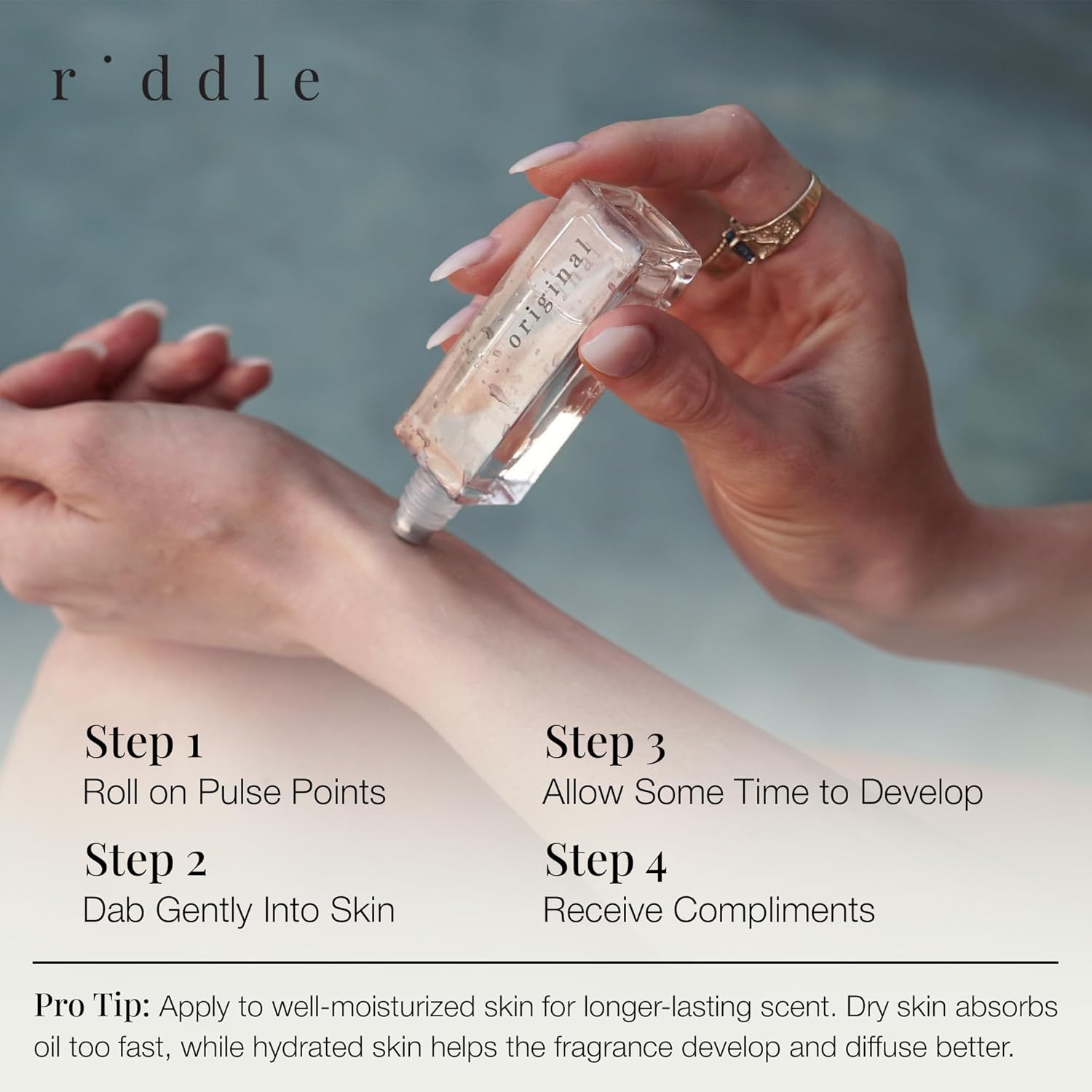 Riddle Original Roll On Pheromone Perfume Made in USA - Premium Rollerball Subtle Fragrance for Women - Long-Lasting Cruelty-Free Alcohol-Free Gentle on Skin - Ideal for Daily Use and Travel - Image 5
