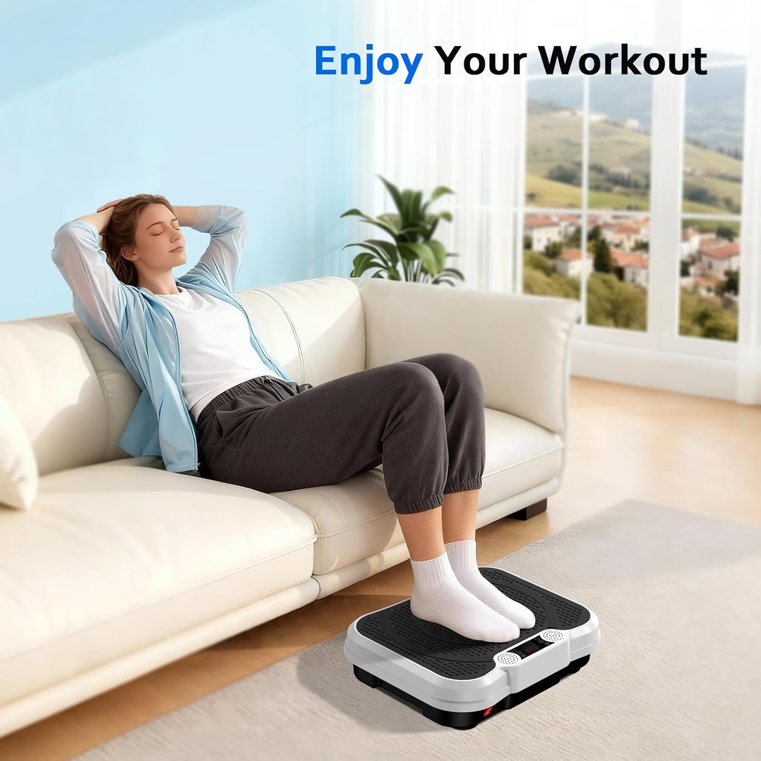 Vibration Plate Exercise Machine for Lymphatic Drainage, Vibration Platform for Weight Loss, 400 Lbs Capacity Shake Plate Full Body Workout Vibrate Fitness Platform for Home Women Men - Image 9
