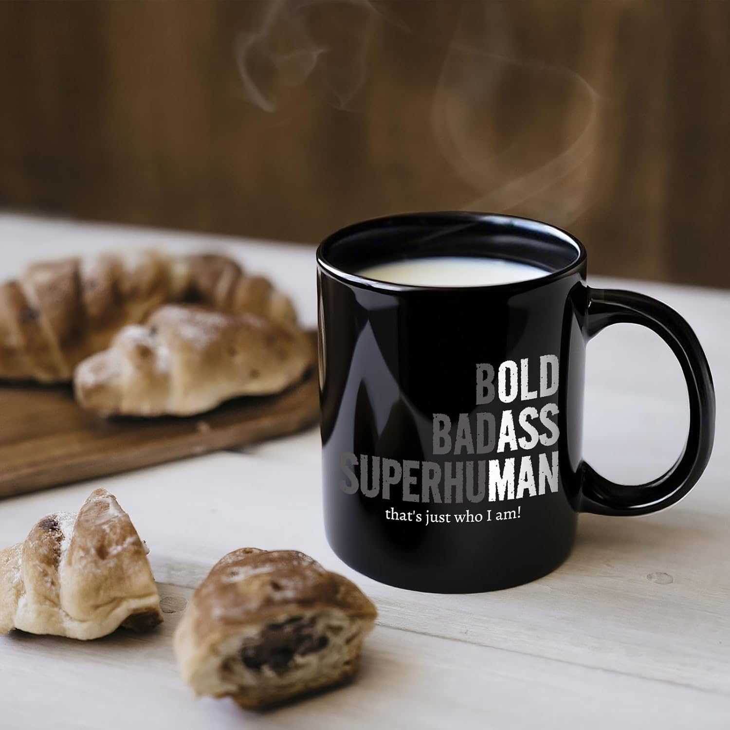 Funny Dad Mug 11Oz Father's Day Gifts for Dad, Gifts for Men, Funny Old Man Saying Gag Gift Christmas Birthday Gifts for Dads, Bold Badass Superhuman Mug - Image 2