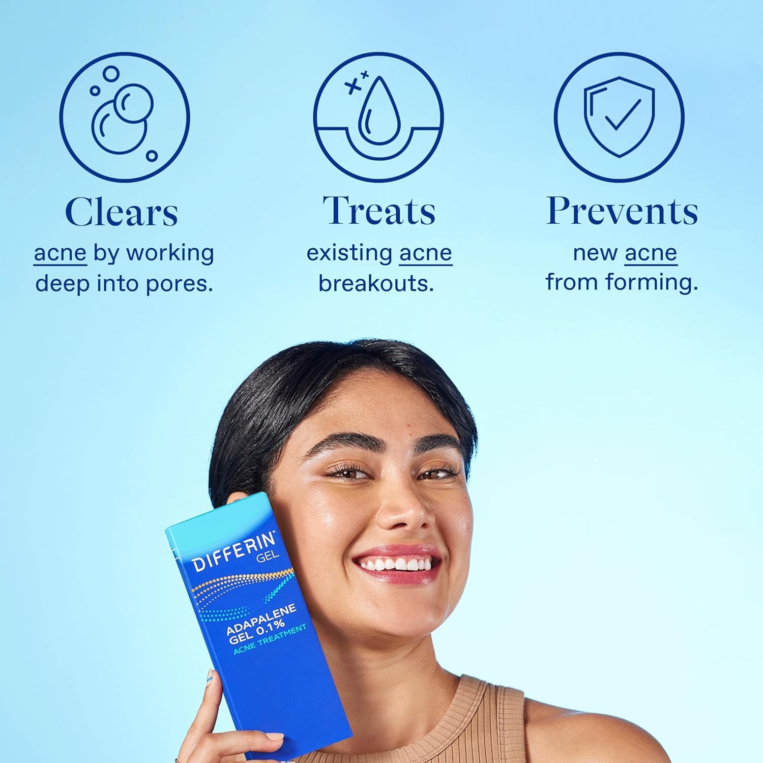 Differin Acne Treatment Gel, 30 Day Supply, Retinoid Treatment for Face with 0.1% Adapalene, Gentle Skin Care for Acne Prone Sensitive Skin, 15g Pump (Packaging May Vary) - Image 11