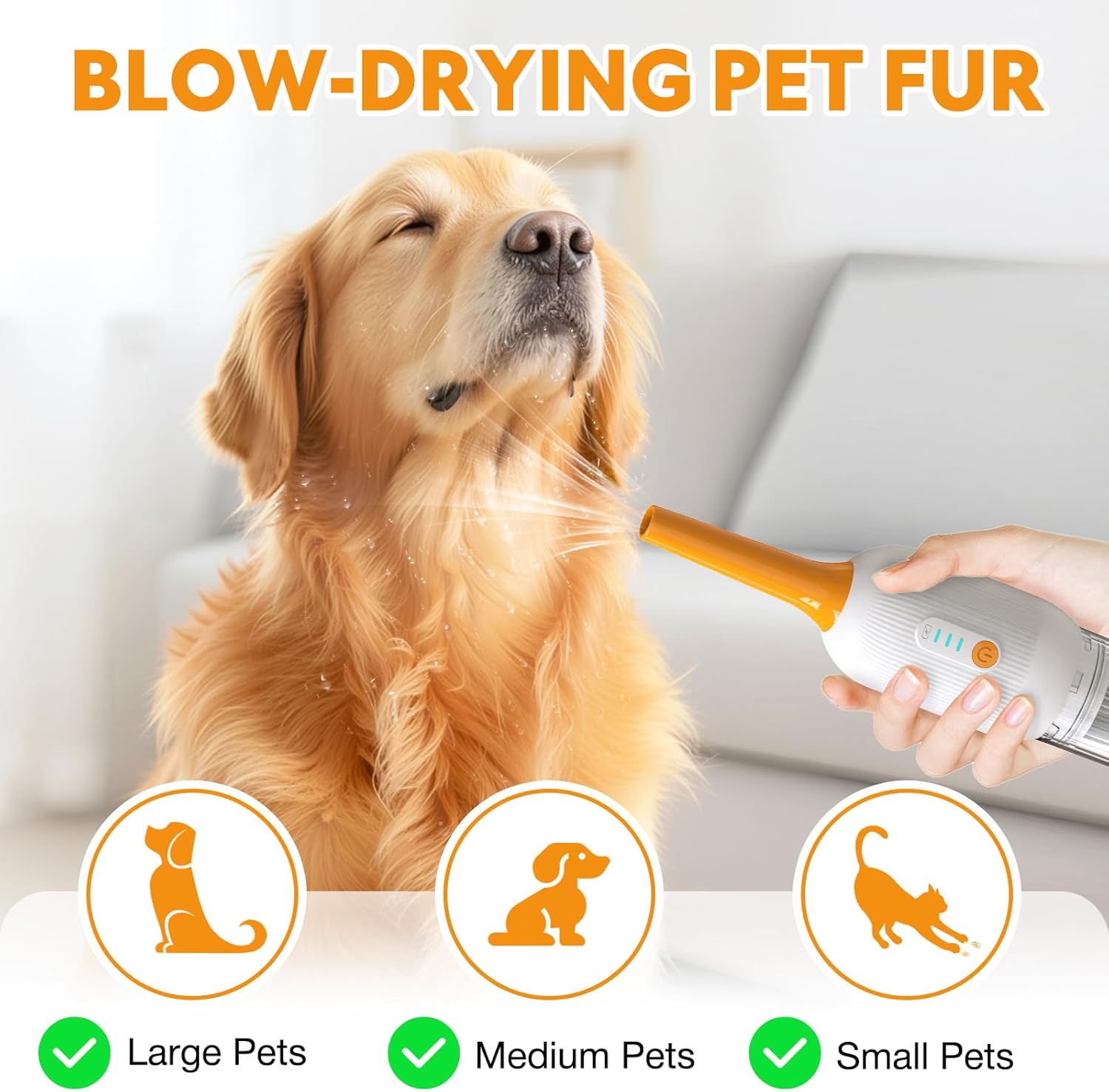 Cat Dog Grooming Vacuum Kit with Brush, Low-Noise Pet Hair Shedding Trimming Grooming for Indoor Cats Dogs, 4 in 1 Pet Vacuuming Groomer for Long or Short Haired Kitten Accessories(White) - Image 7