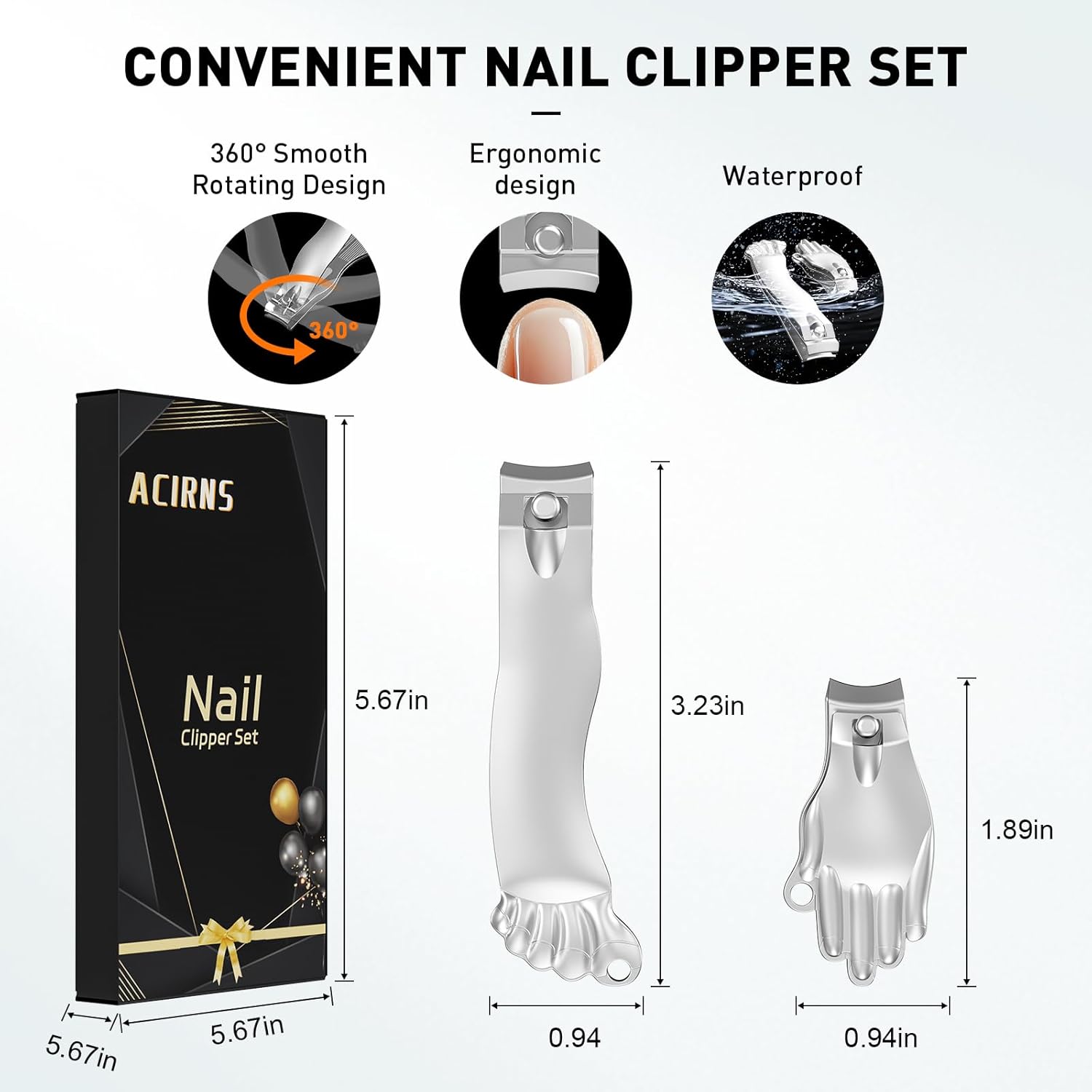 Nail Clippers Set,Gag Gifts Funny,Stocking Stuffers for Adults Men Him,White Elephant Gifts for Adults, Cool Stuff Gadgets for Men Dad Boyfriend Father Husband Friends,Mens Gifts Ideas (Silver) - Image 5