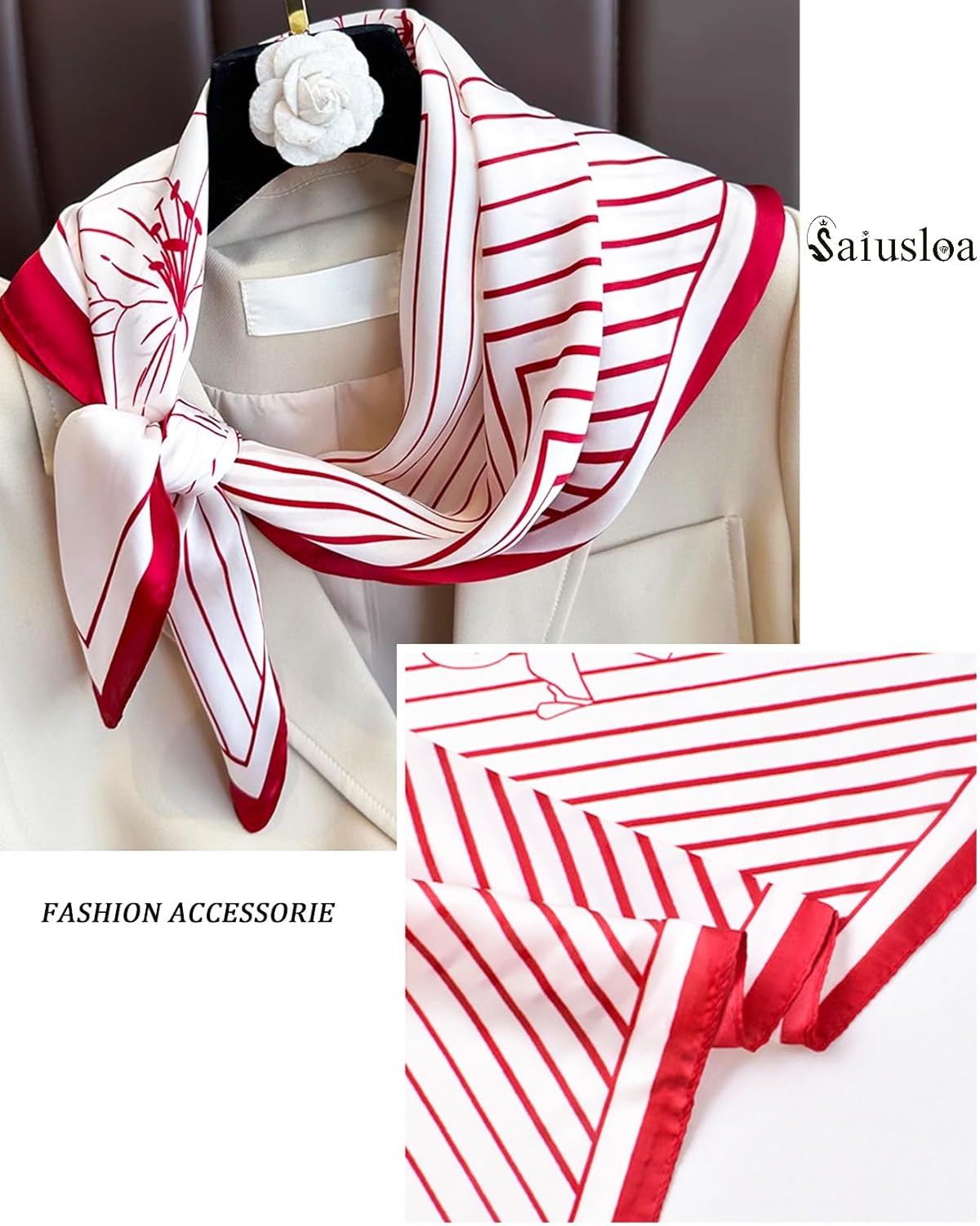 Neck Scarf For Womens Silky Head Scarves Hair Bandanas Square Scarf Fashion Accessories lightweight - Image 4