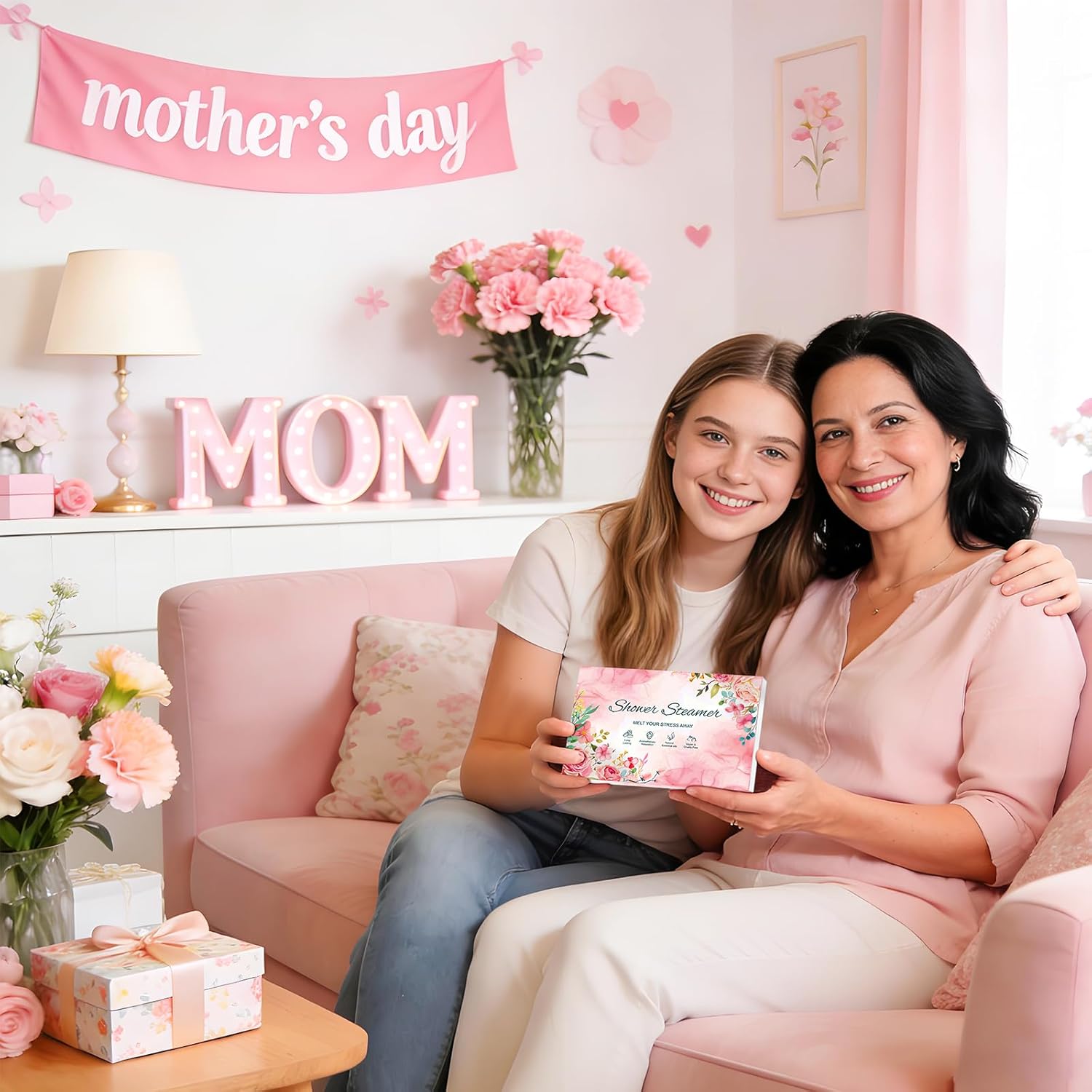 Mothers Day Gifts for Mom Wife Aunt: 6 Pack Shower Steamers Aromatherapy, Spa with Essential Oils Relaxation, Birthday Gift for Women Teens Girls Friend Girlfriend Grandma Sister Daughter - Image 2