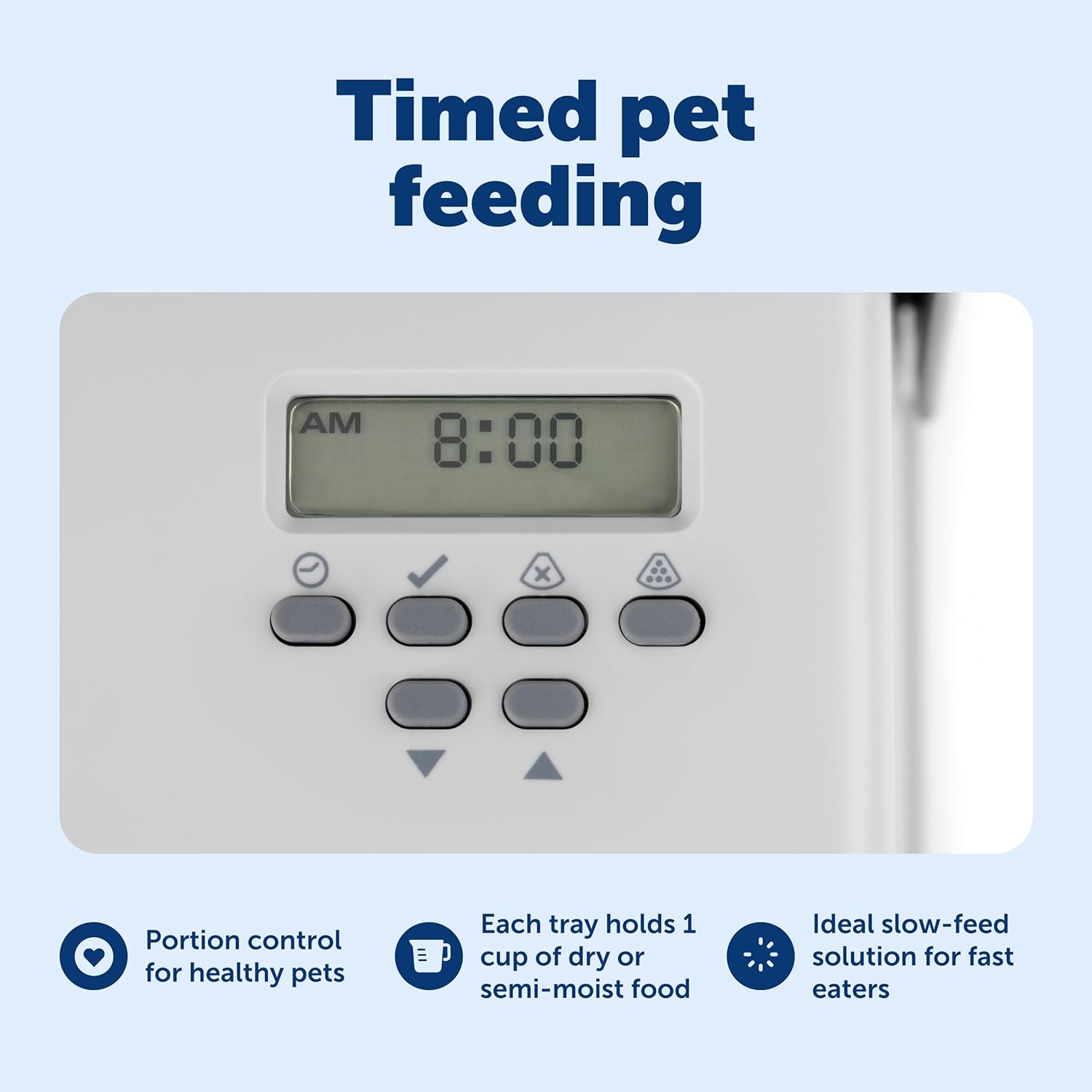 PetSafe Automatic Dog Feeder, 5 Meals, 40 oz Capacity, Plastic, for Dry Food, Multiple Pets - Image 4
