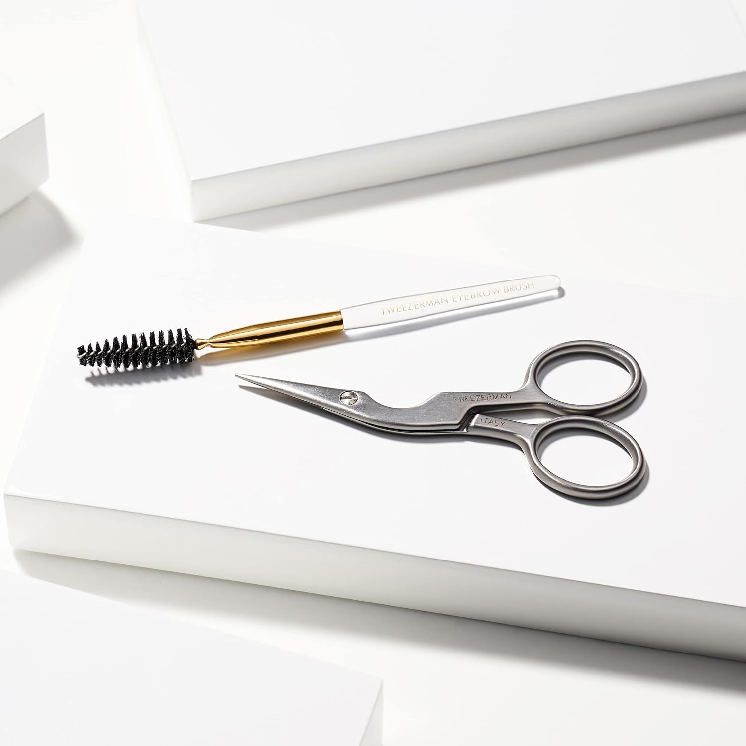 Tweezerman Stainless Steel Eyebrow Shaping Scissors & Brush - Eyebrow Trimming Set for Women and Men - Image 7