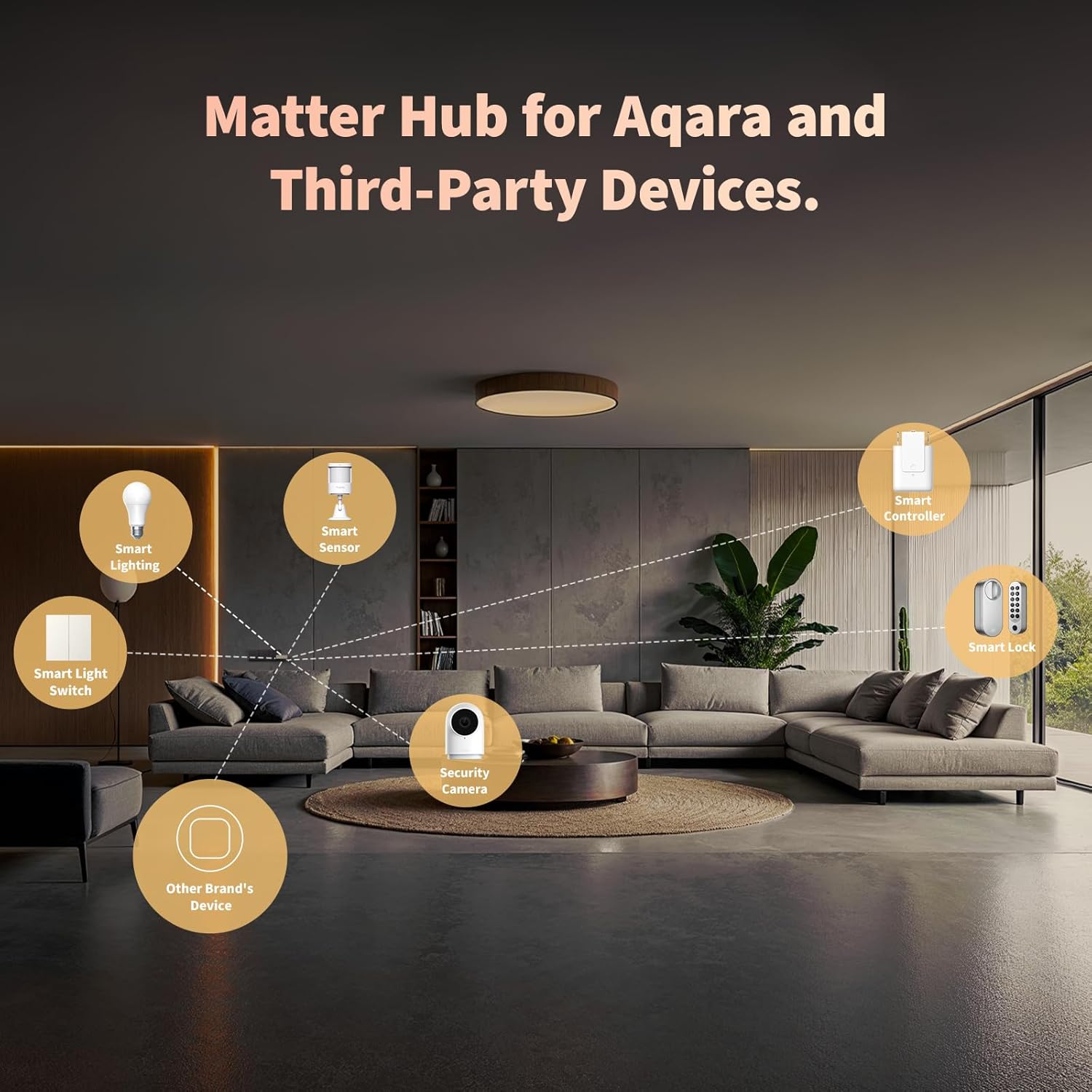 Aqara Smart Hub M100 for Home Automation, Matter Controller, Thread Border Router, Features Aqara Zigbee (Not Third-Party), Wi-Fi, Supports Apple HomeKit, Amazon Alexa, IFTTT, Home Assistant - Image 2