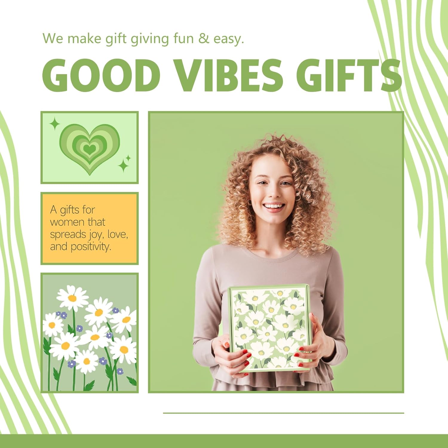 Gift Baskets for Women, 11pcs Unique Happy Birthday Gifts for Women, Best Inspirational Get Well Christmas Ideas Box w/Daisy Cup Her Teen Girl Sister Friend Friendship Mom - BRIGHTEN UP HER DAY! - Image 2