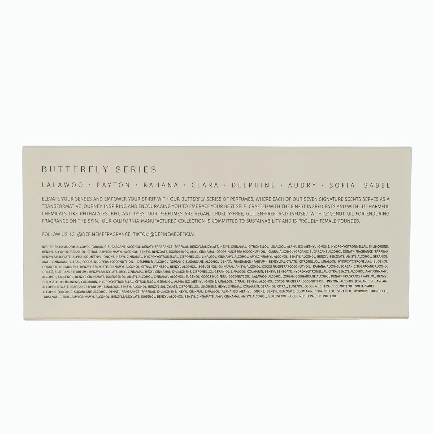 DefineMe Natural Perfume, 7 Scent Gift Set, Lalawoo, Sofia Isabel, Kahana, Audrey, Payton, Delphine, Clara, Perfume Samples for Women, Petite Kit - Image 10