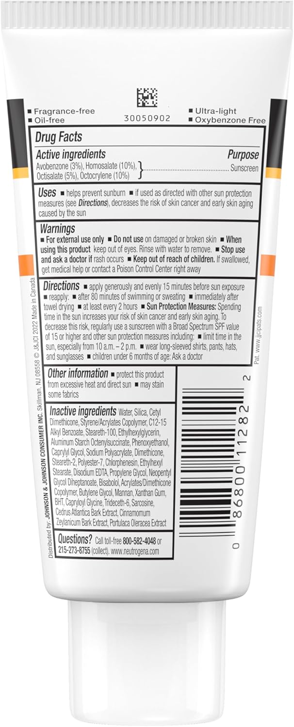 Neutrogena Clear Face Sunscreen Lotion for Acne-Prone Skin, Broad Spectrum SPF 50, Sunscreen for Face & Oily Skin, Oil-,Fragrance- & Oxybenzone-Free, Water Resistant, Matte, Unscented, 3 Fl Oz - Image 9