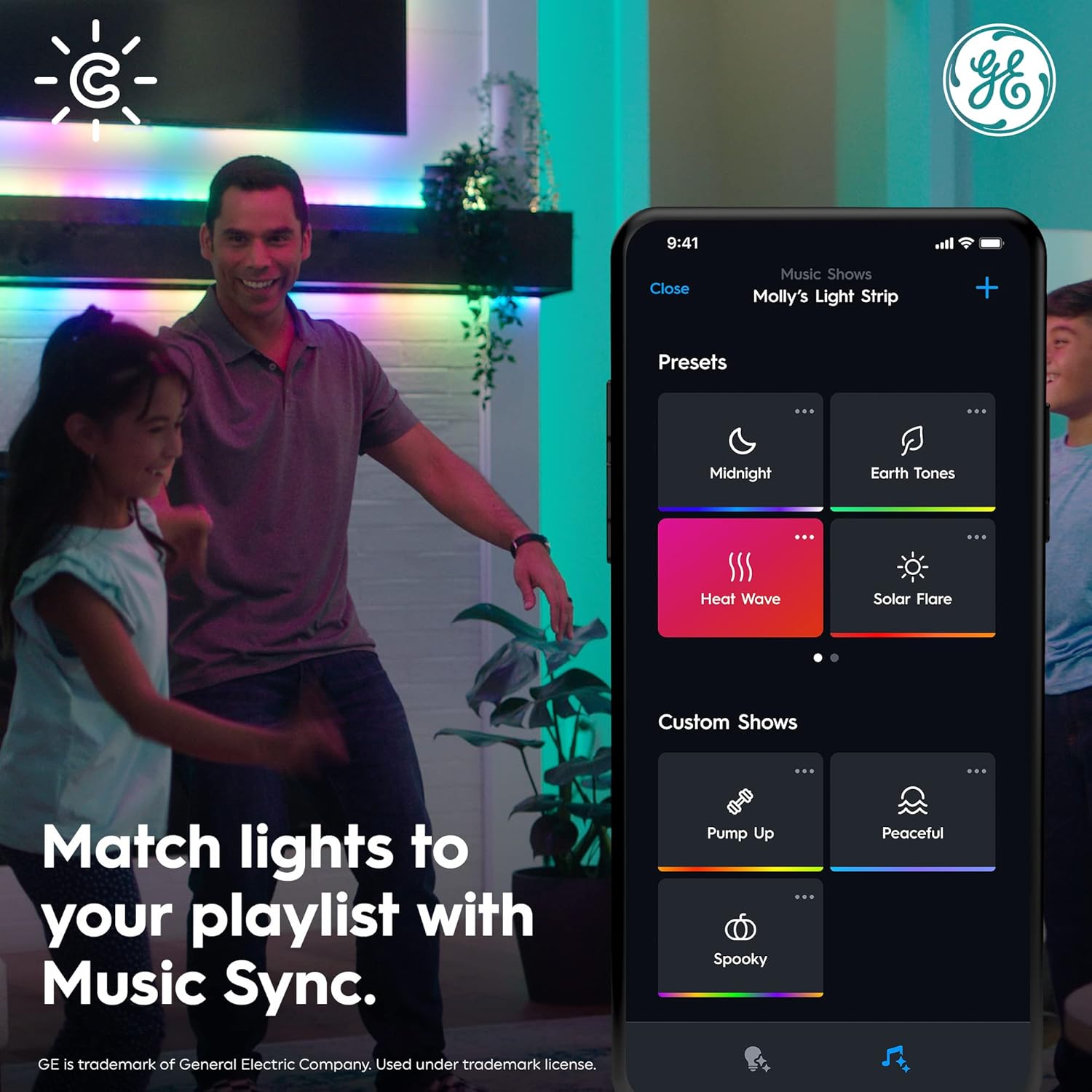 GE Cync Dynamic Effects Smart LED Light Strip with Music Sync, Color Changing WiFi Lights, Indoor Light Strip, Compatible with Alexa and Google Home, 32ft and Power Supply - Image 4