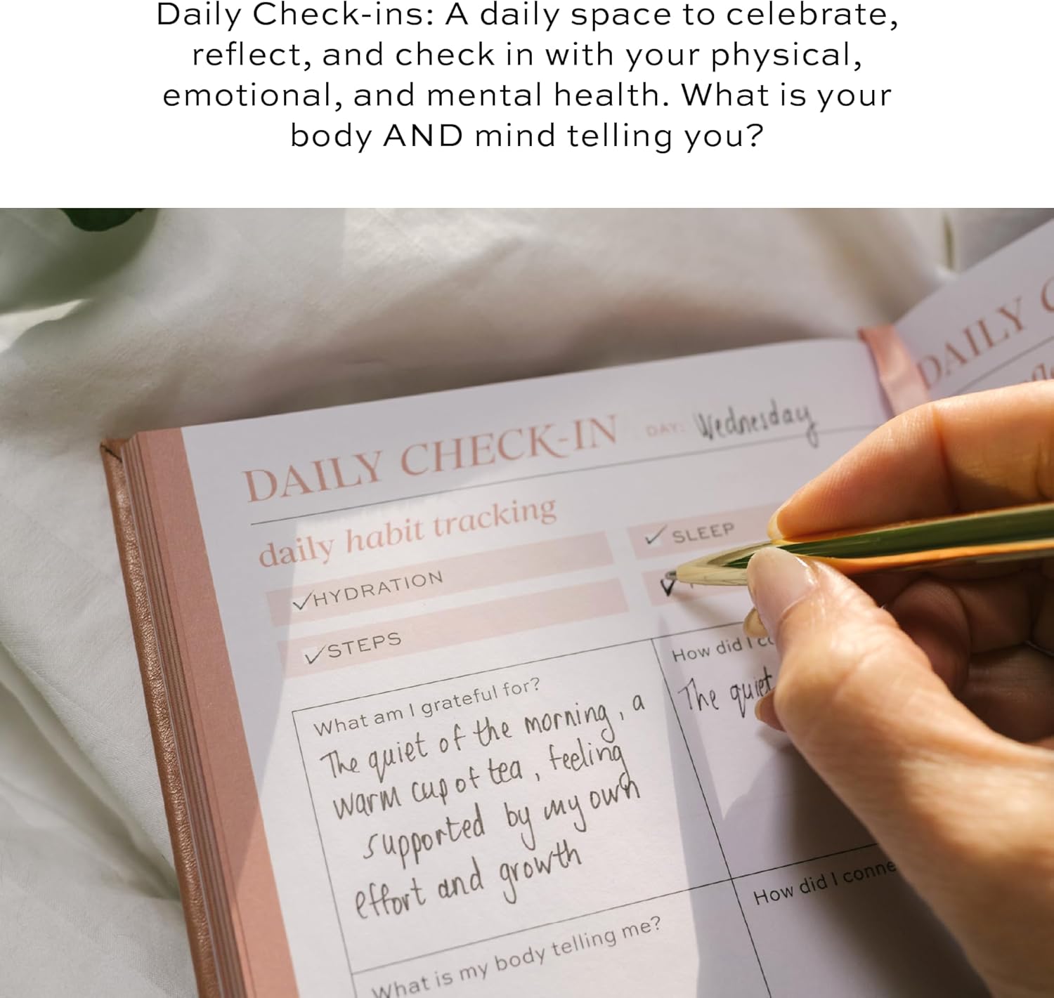 Paper & Progress Wellness Journal – 12-Week Fitness & Self Care Journal for Women | Daily Habit Tracker, Meal Planner, Workout Log, Weekly Reflections & Mindset Coaching Prompts - Image 6